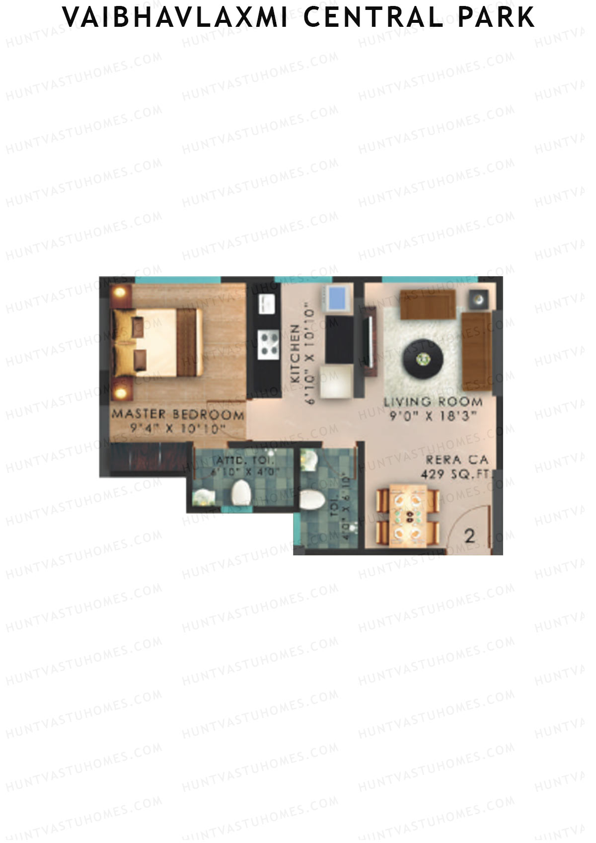Vaibhavlaxmi Central Park Wing C Unit 2 Floor Plan