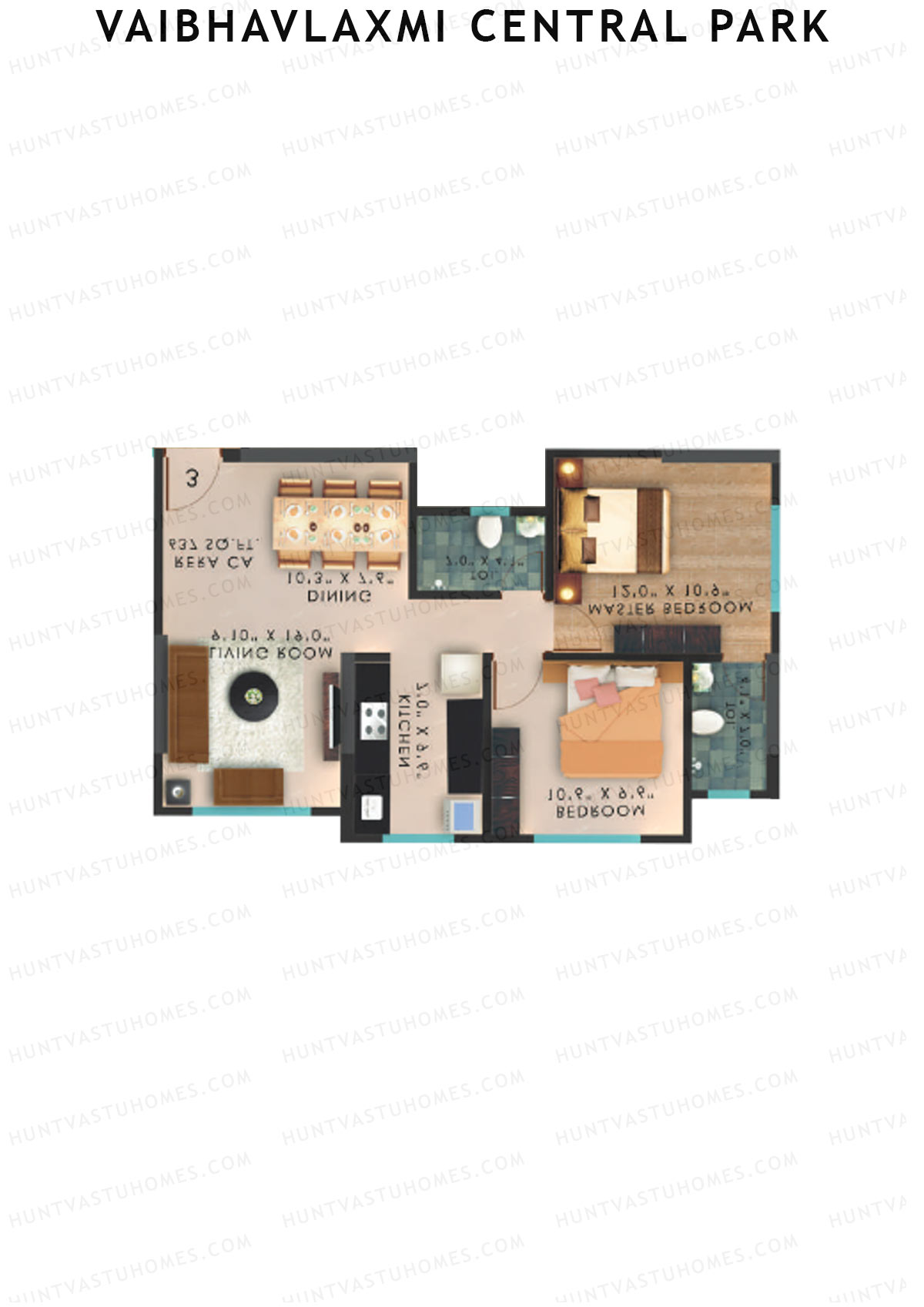 Vaibhavlaxmi Central Park Wing C Unit 4 Floor Plan