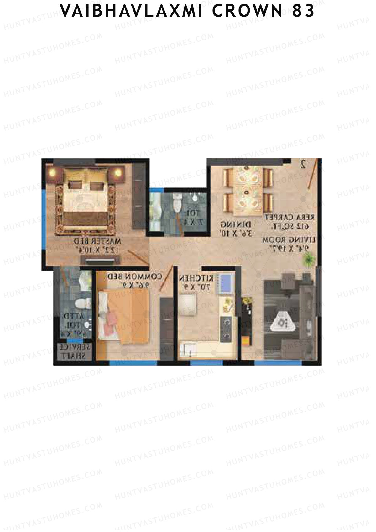 Vaibhavlaxmi Crown 83 Tower 1 Unit 4 Floor Plan