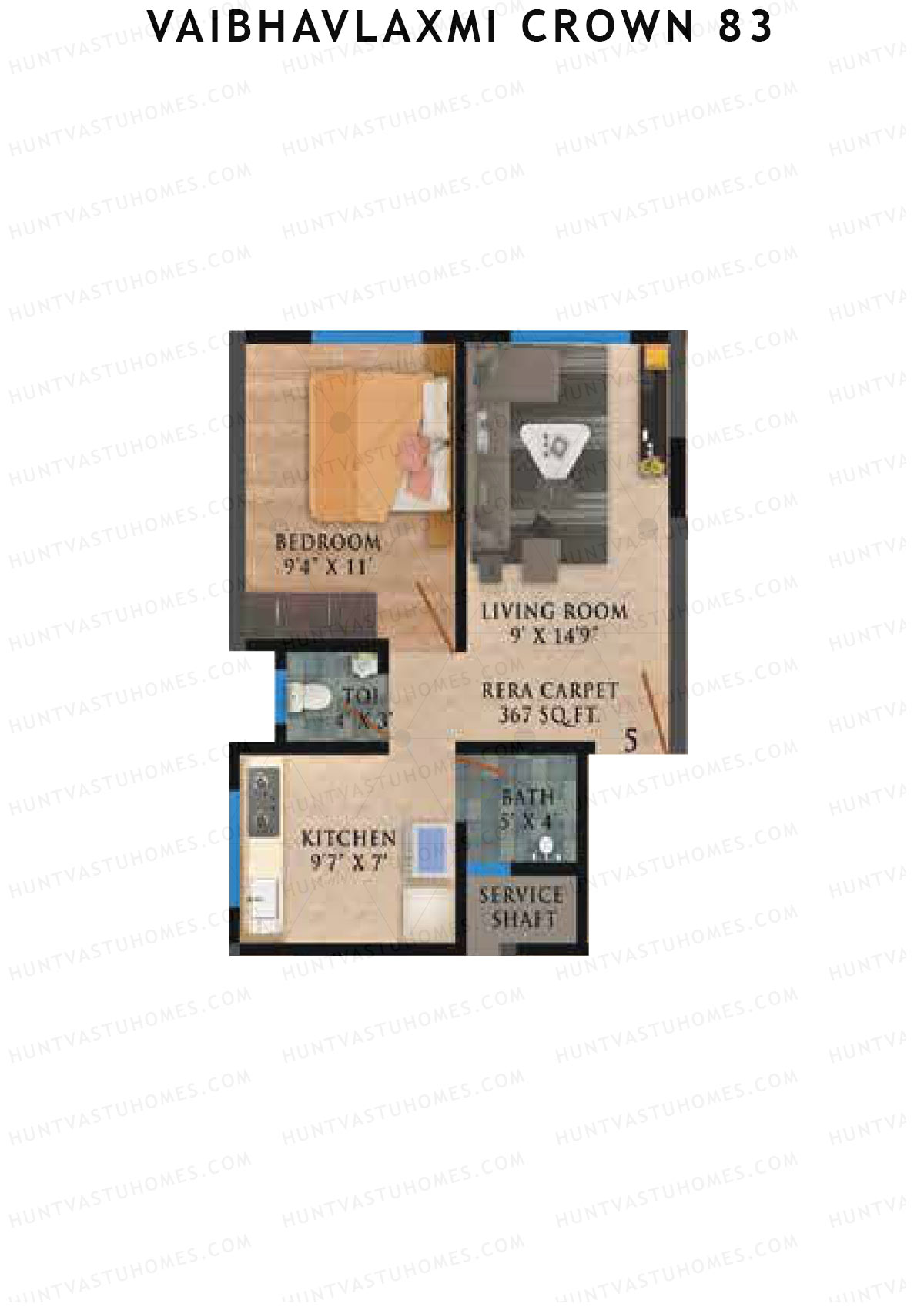Vaibhavlaxmi Crown 83 Tower 1 Unit 5 Floor Plan
