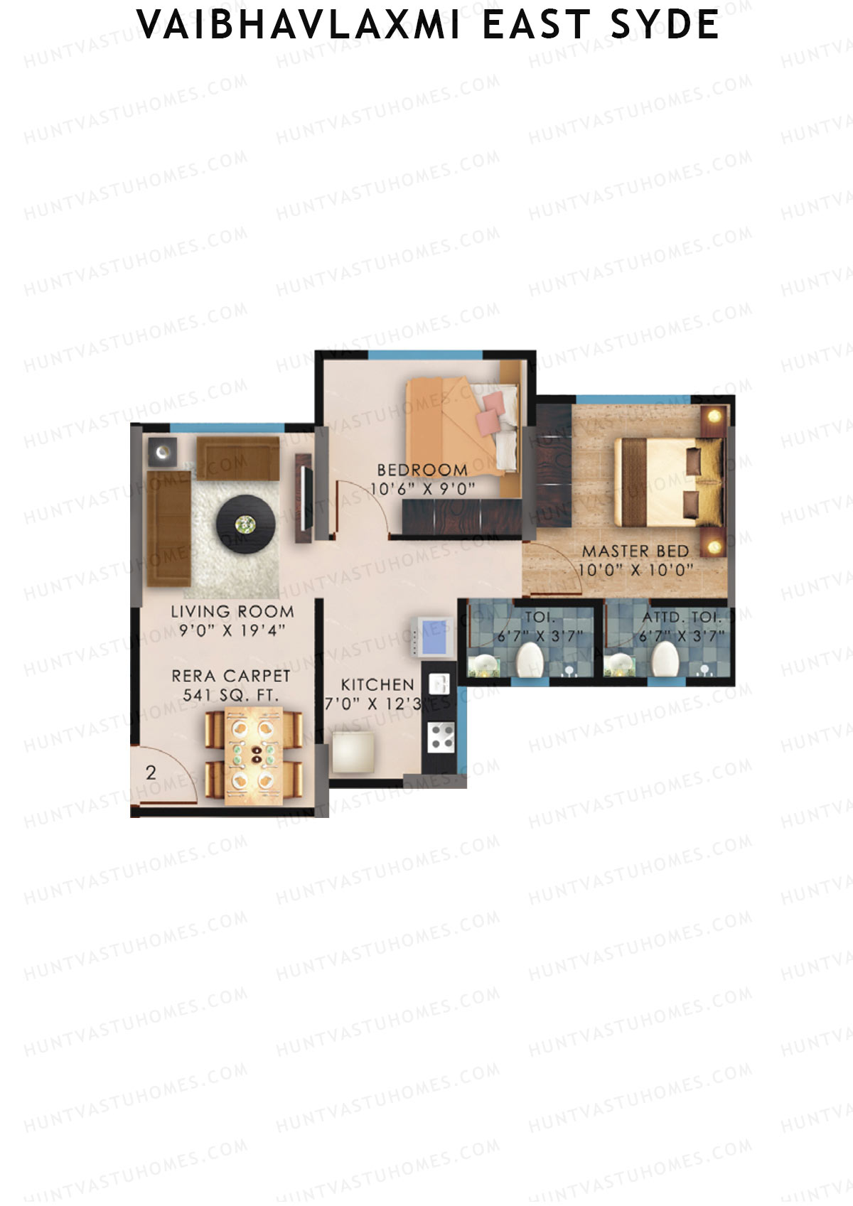 Vaibhavlaxmi East Syde Wing B Unit 2 Floor Plan