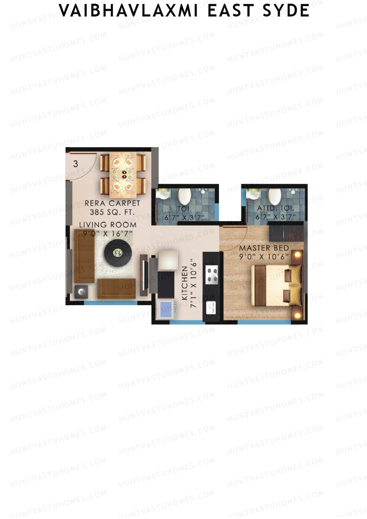Vaibhavlaxmi East Syde Wing B Unit 3 Floor Plan