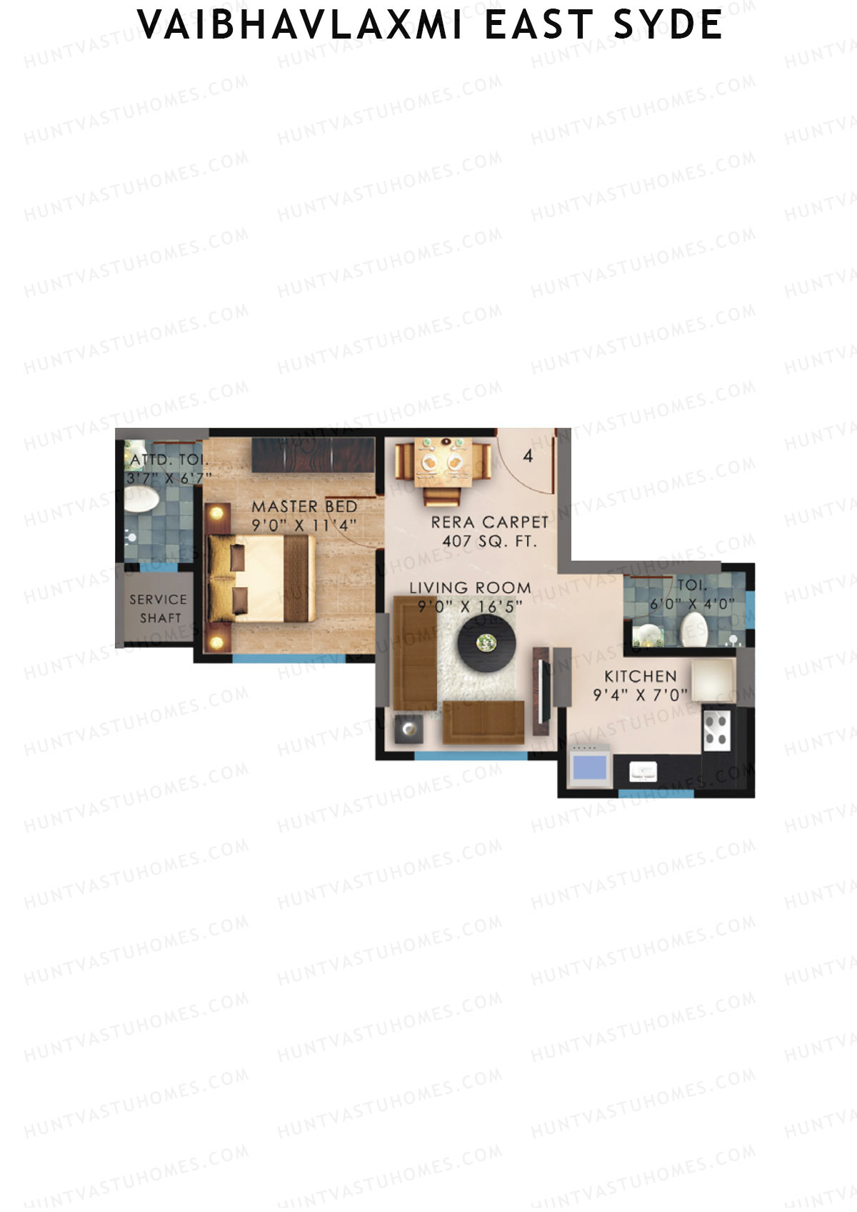 Vaibhavlaxmi East Syde Wing B Unit 4 Floor Plan