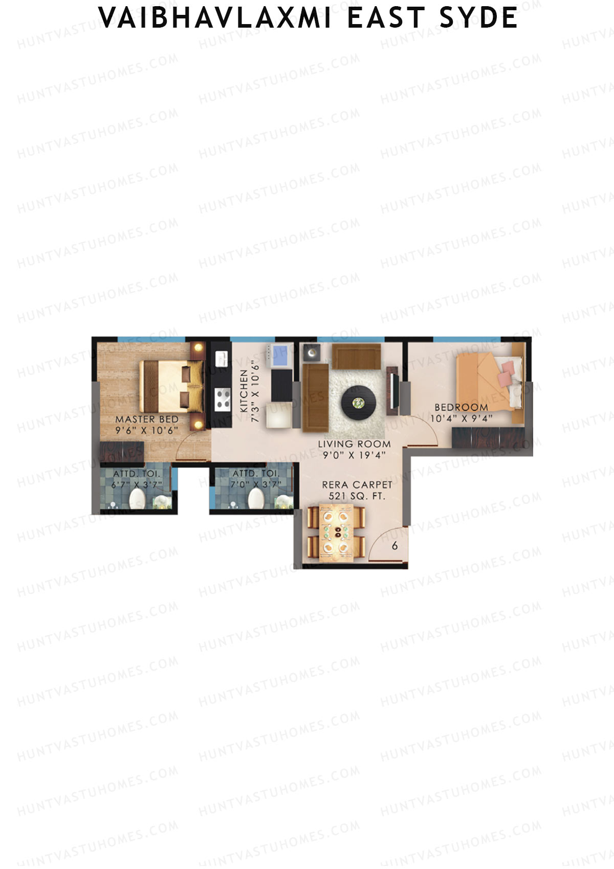 Vaibhavlaxmi East Syde Wing B Unit 6 Floor Plan