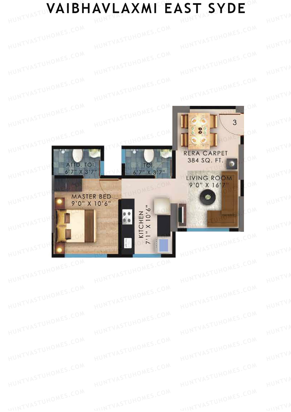 Vaibhavlaxmi East Syde Wing C Unit 3 Floor Plan