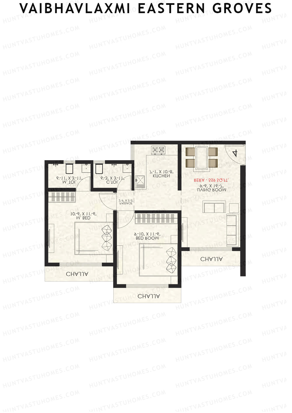 Vaibhavlaxmi Eastern Groves Wing C Unit 3 Floor Plan