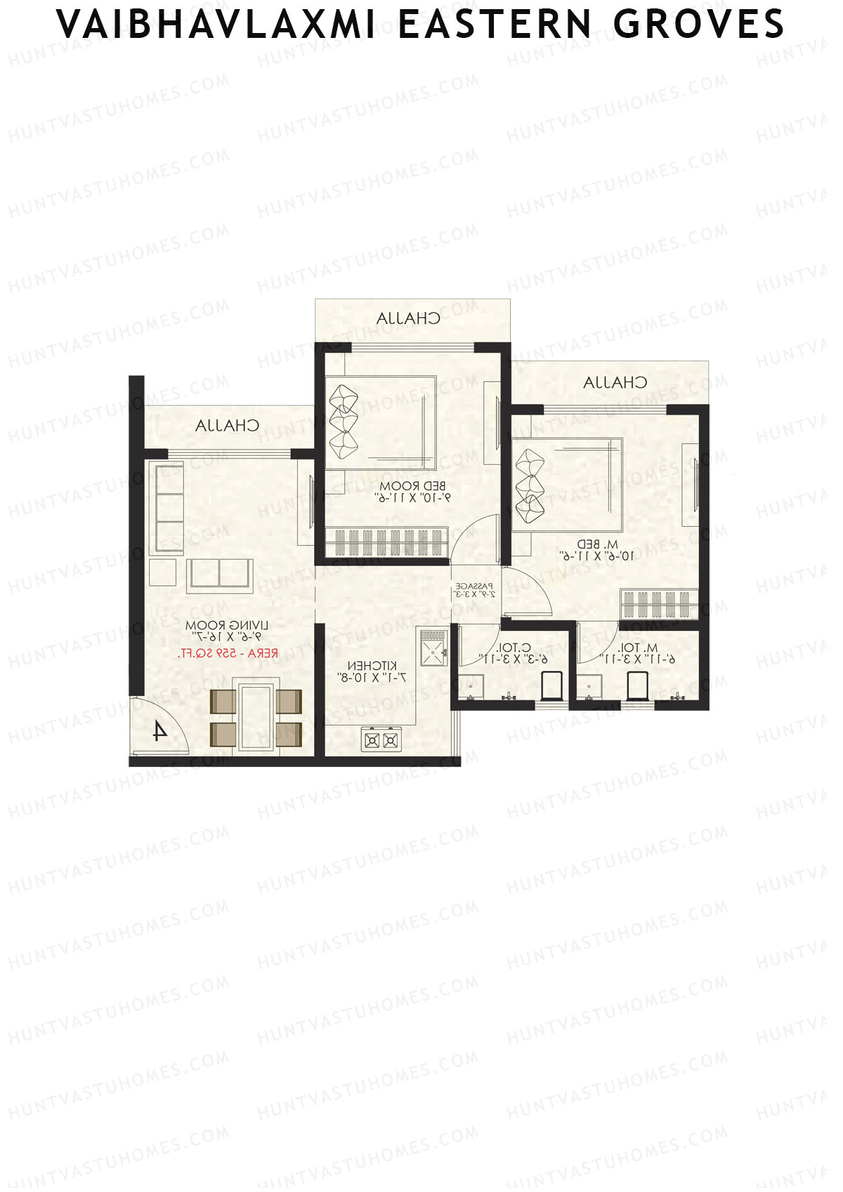 Vaibhavlaxmi Eastern Groves Wing D Unit 1 Floor Plan