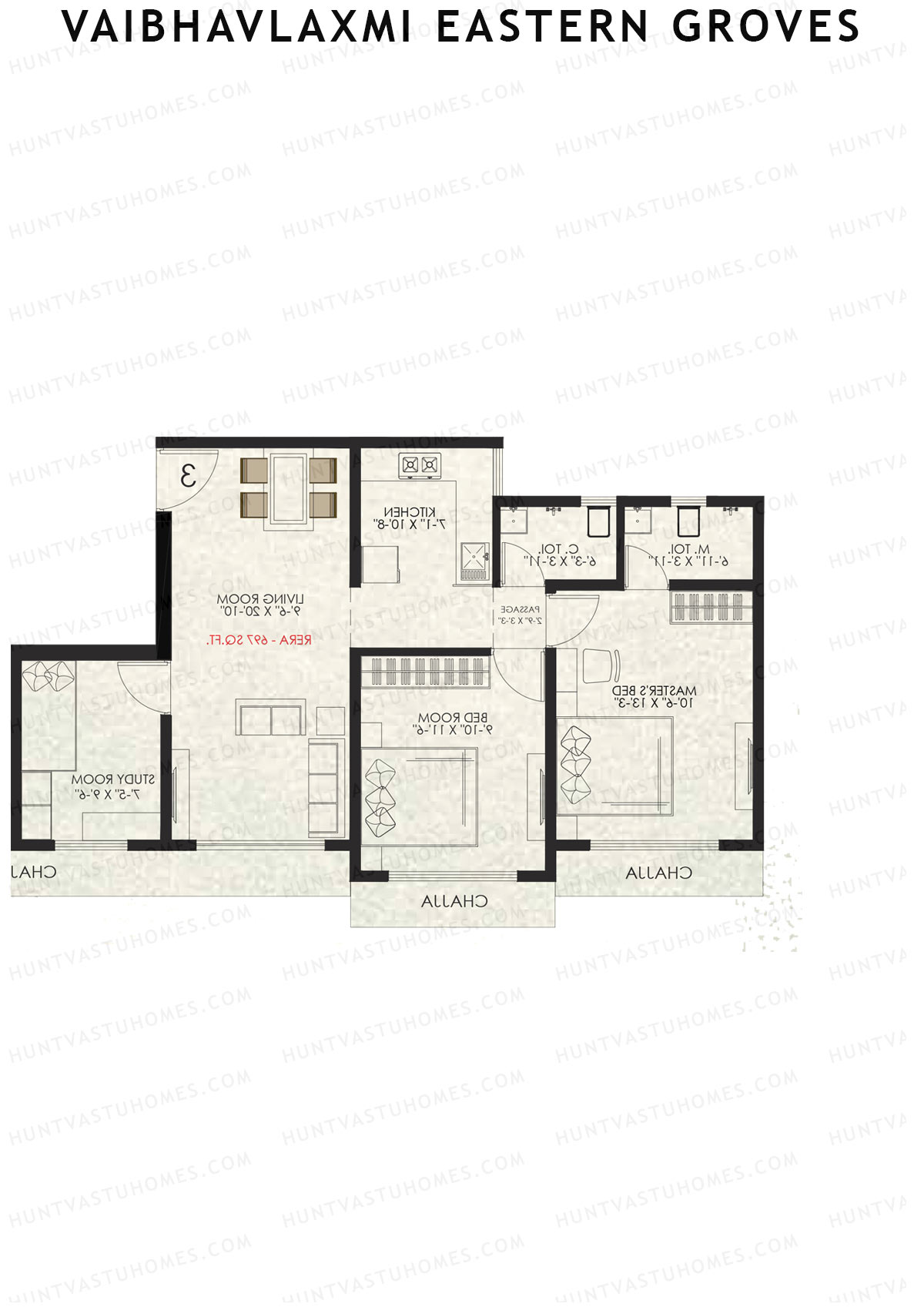 Vaibhavlaxmi Eastern Groves Wing D Unit 4 Floor Plan