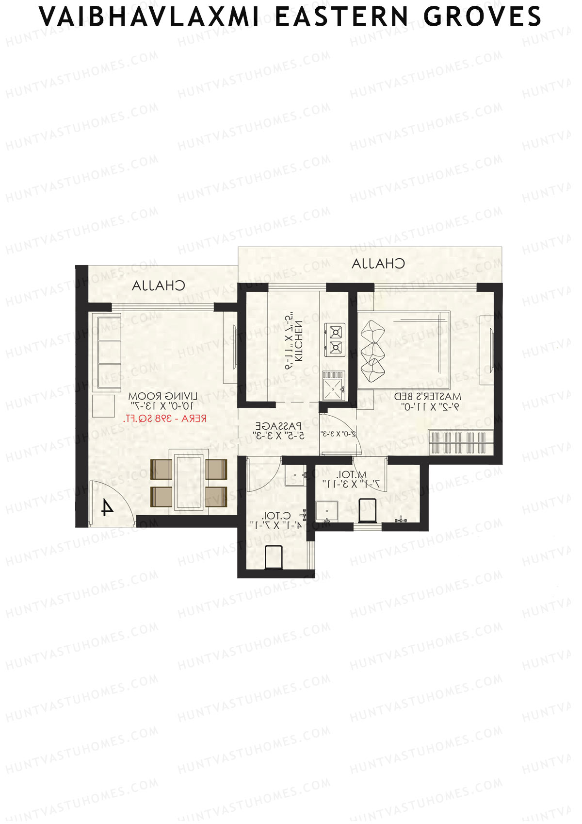 Vaibhavlaxmi Eastern Groves Wing E Unit 1 Floor Plan