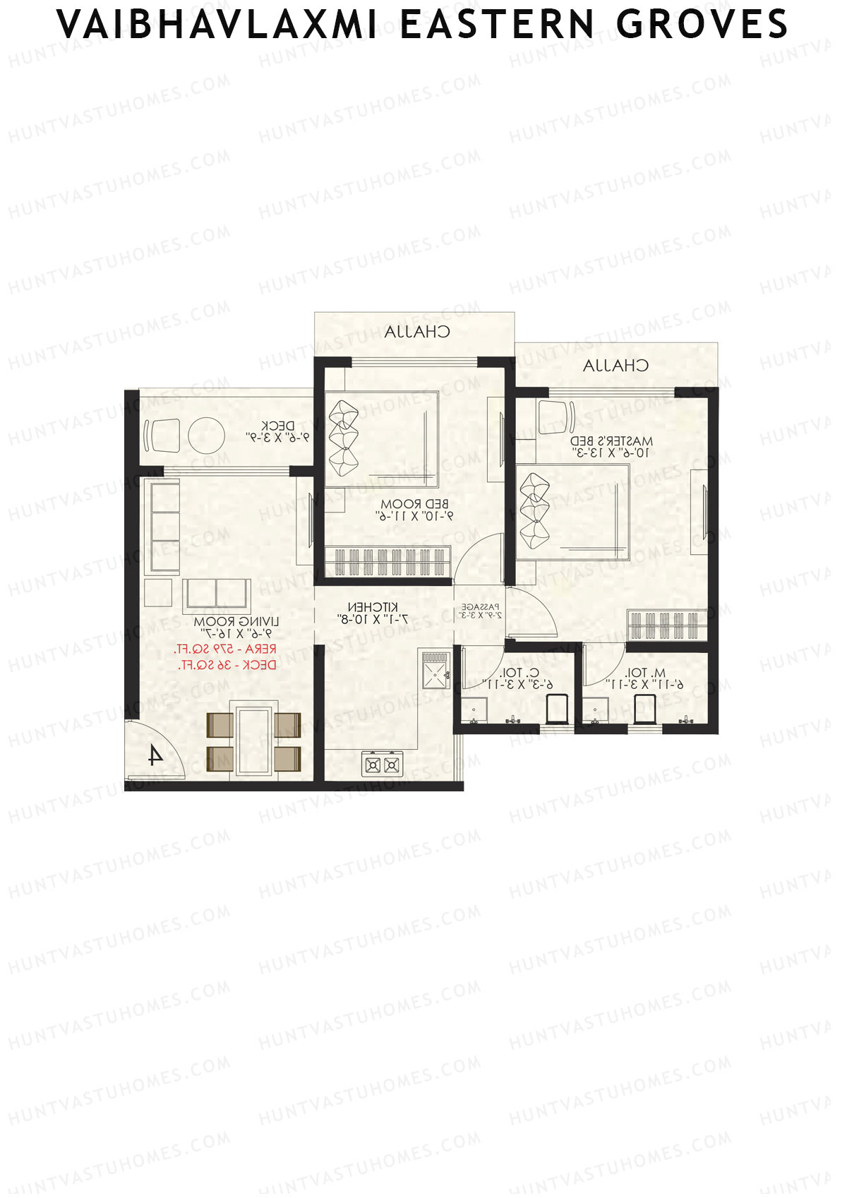 Vaibhavlaxmi Eastern Groves Wing F Unit 1 Floor Plan