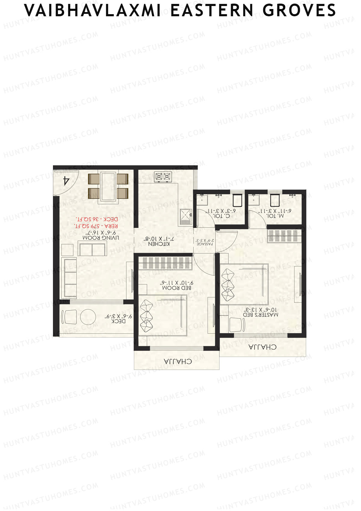 Vaibhavlaxmi Eastern Groves Wing F Unit 2 Floor Plan