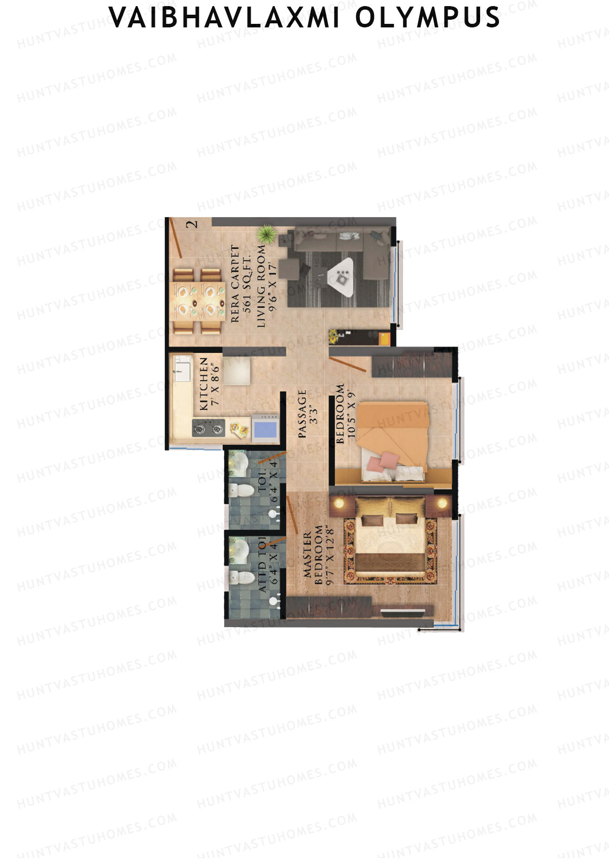 Vaibhavlaxmi Olympus Tower A Unit 2 Floor Plan