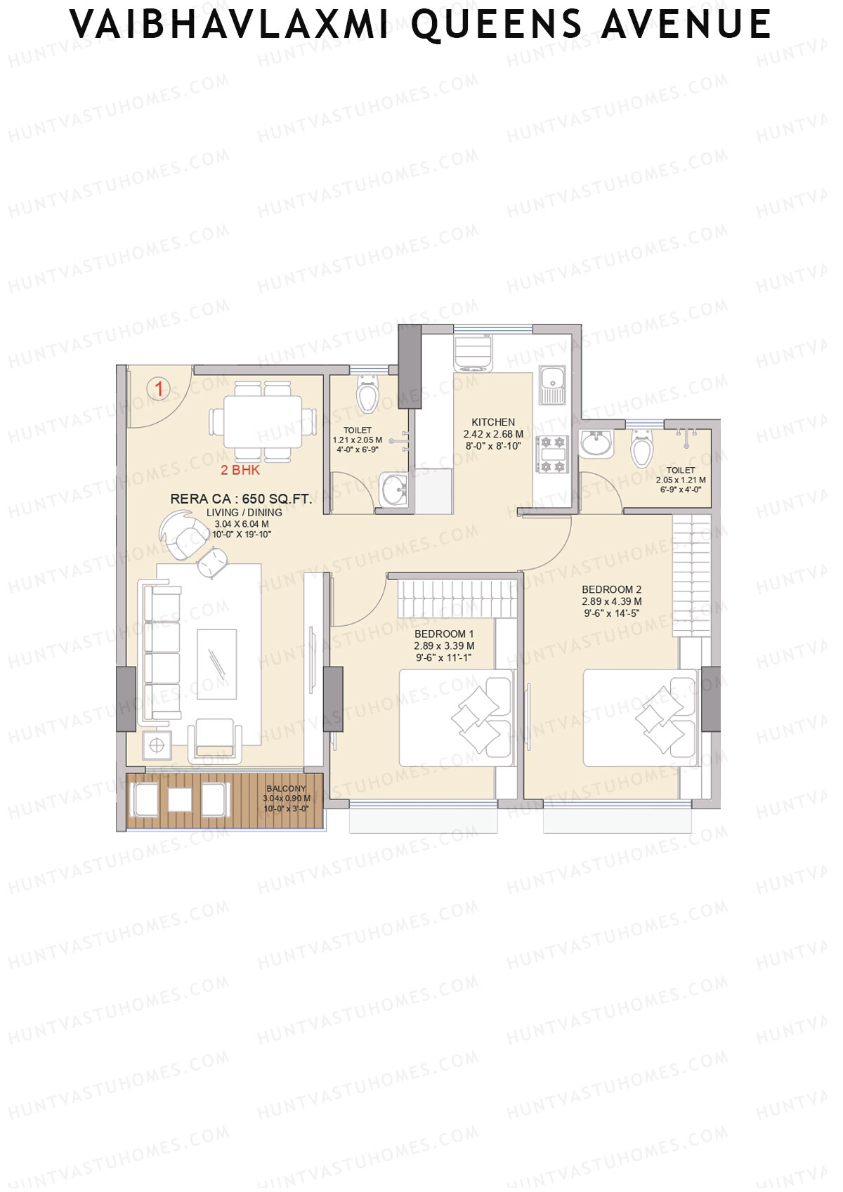Vaibhavlaxmi Queens Avenue Wing A Unit 1 Floor Plan