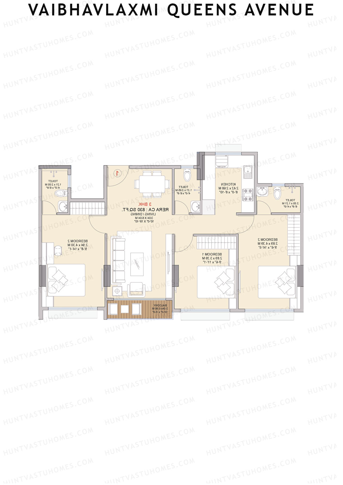 Vaibhavlaxmi Queens Avenue Wing A Unit 1 Floor Plan
