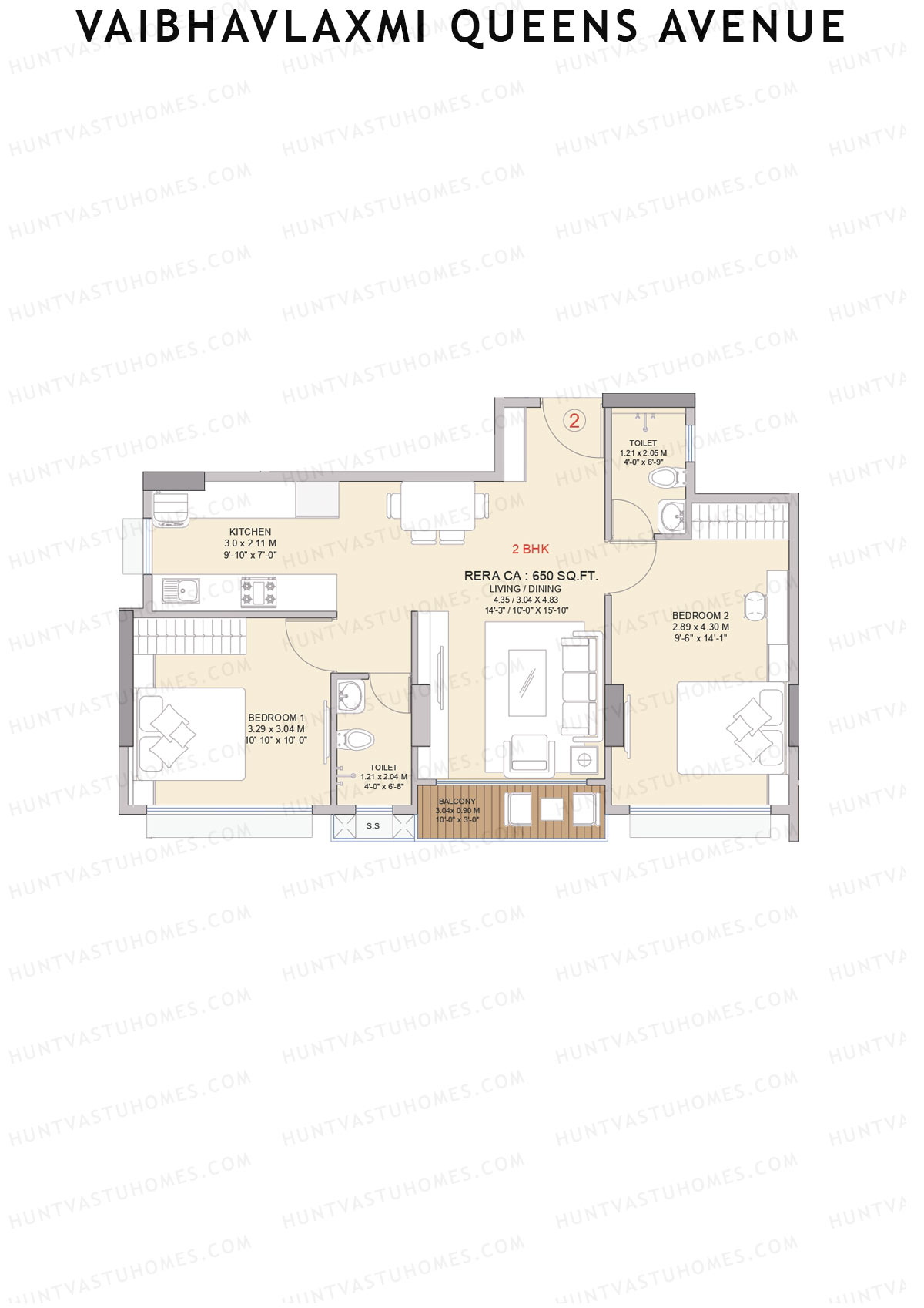 Vaibhavlaxmi Queens Avenue Wing A Unit 2 Floor Plan