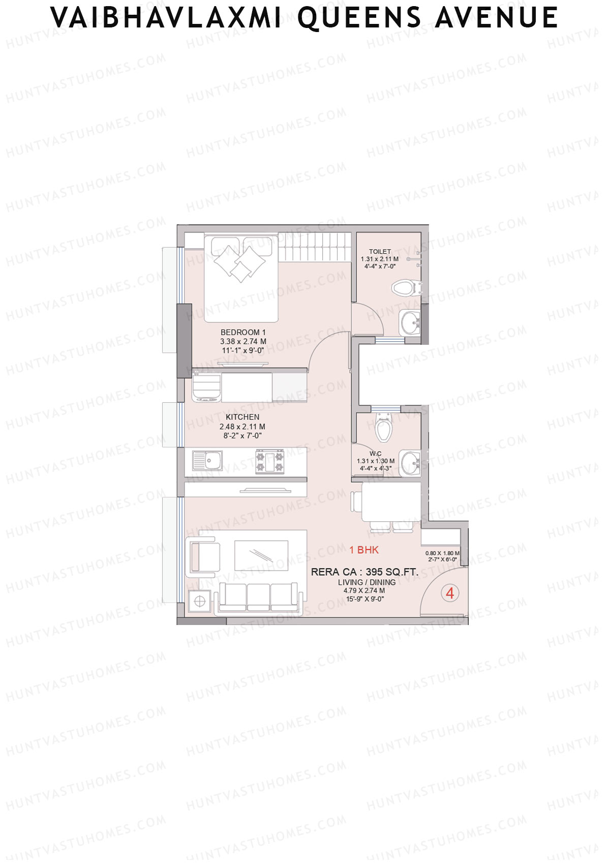 Vaibhavlaxmi Queens Avenue Wing A Unit 4 Floor Plan