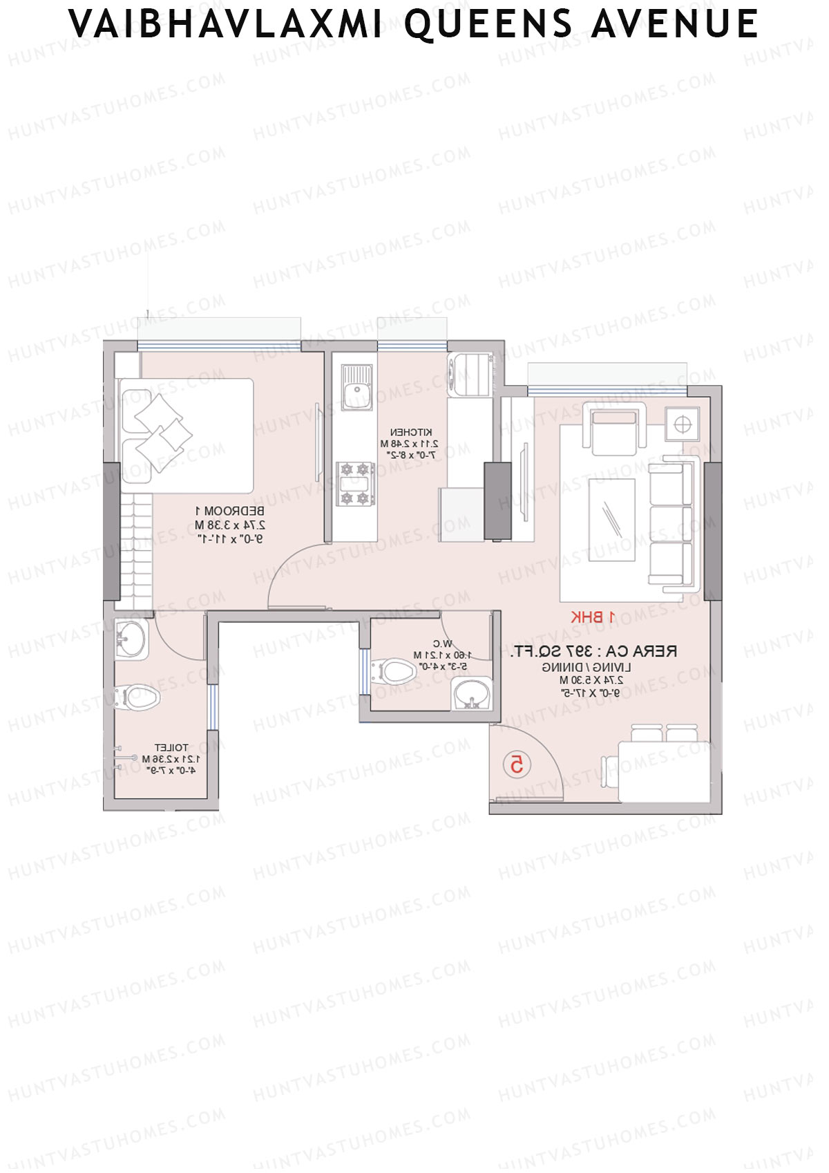Vaibhavlaxmi Queens Avenue Wing A Unit 5 Floor Plan