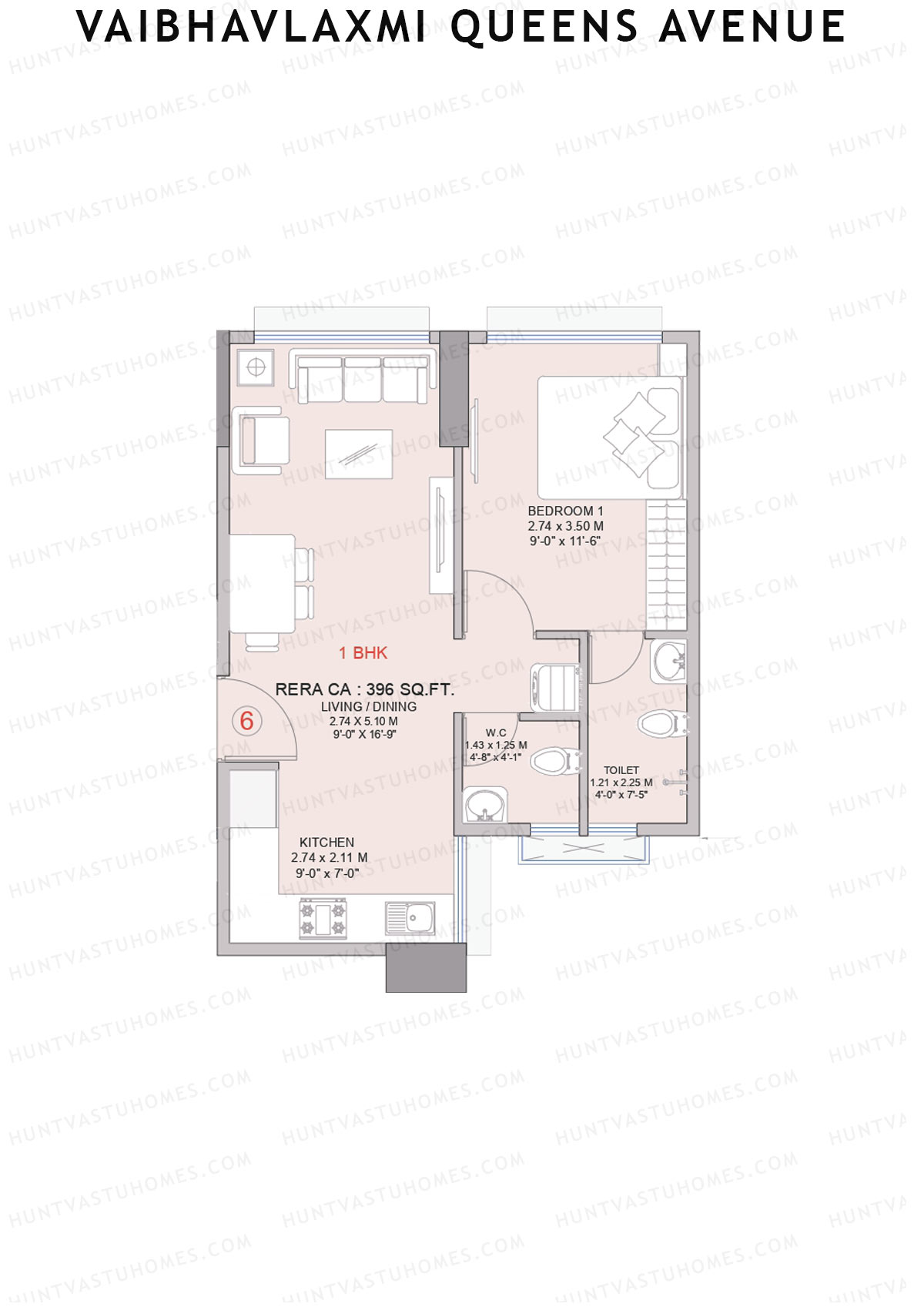 Vaibhavlaxmi Queens Avenue Wing A Unit 6 Floor Plan
