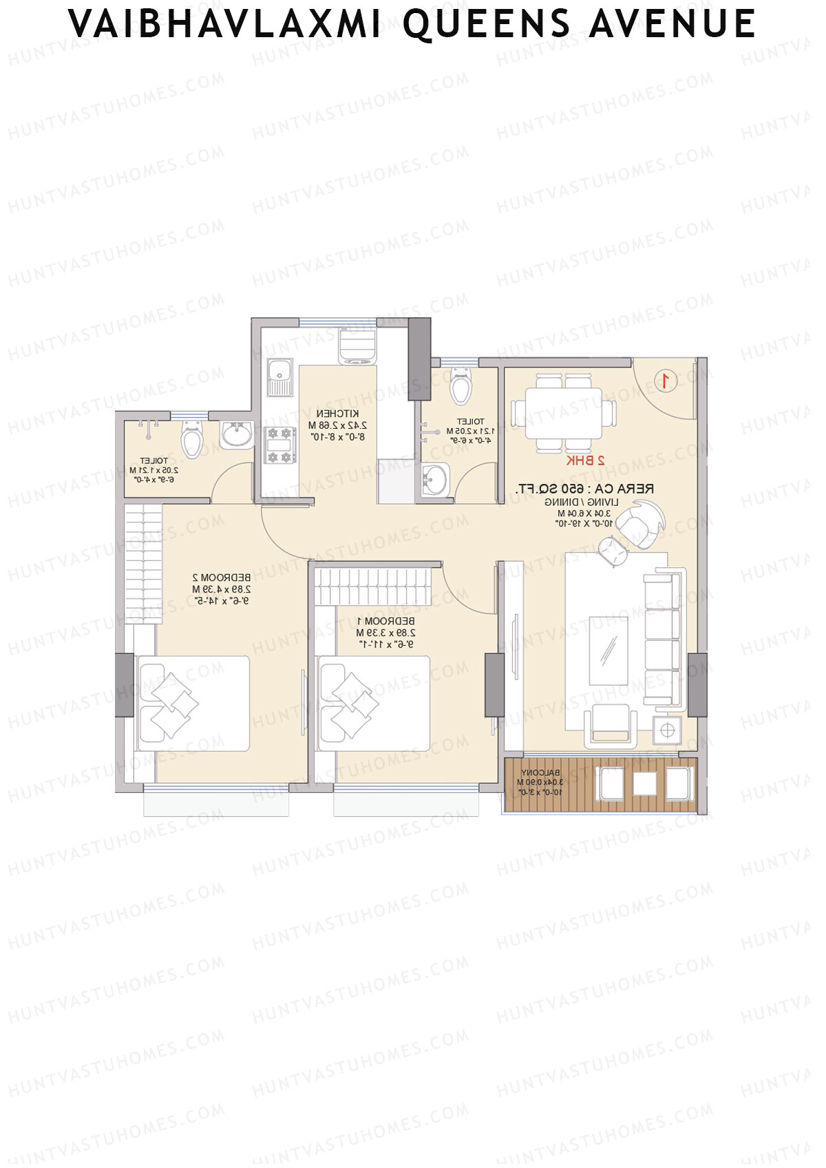 Vaibhavlaxmi Queens Avenue Wing B Unit 1 Floor Plan