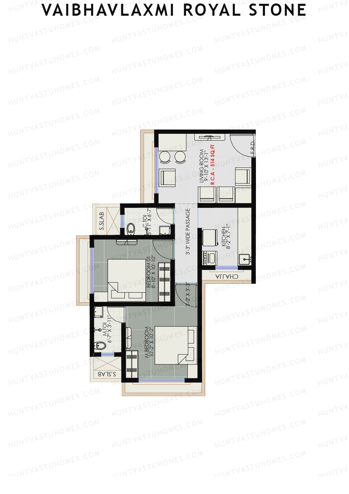 Vaibhavlaxmi Royal Stone Wing A Unit 1 Floor Plan