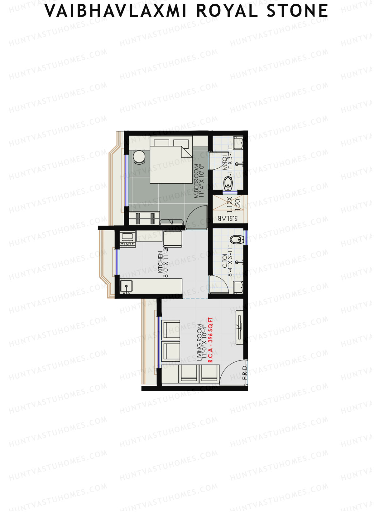 Vaibhavlaxmi Royal Stone Wing A Unit 2 Floor Plan
