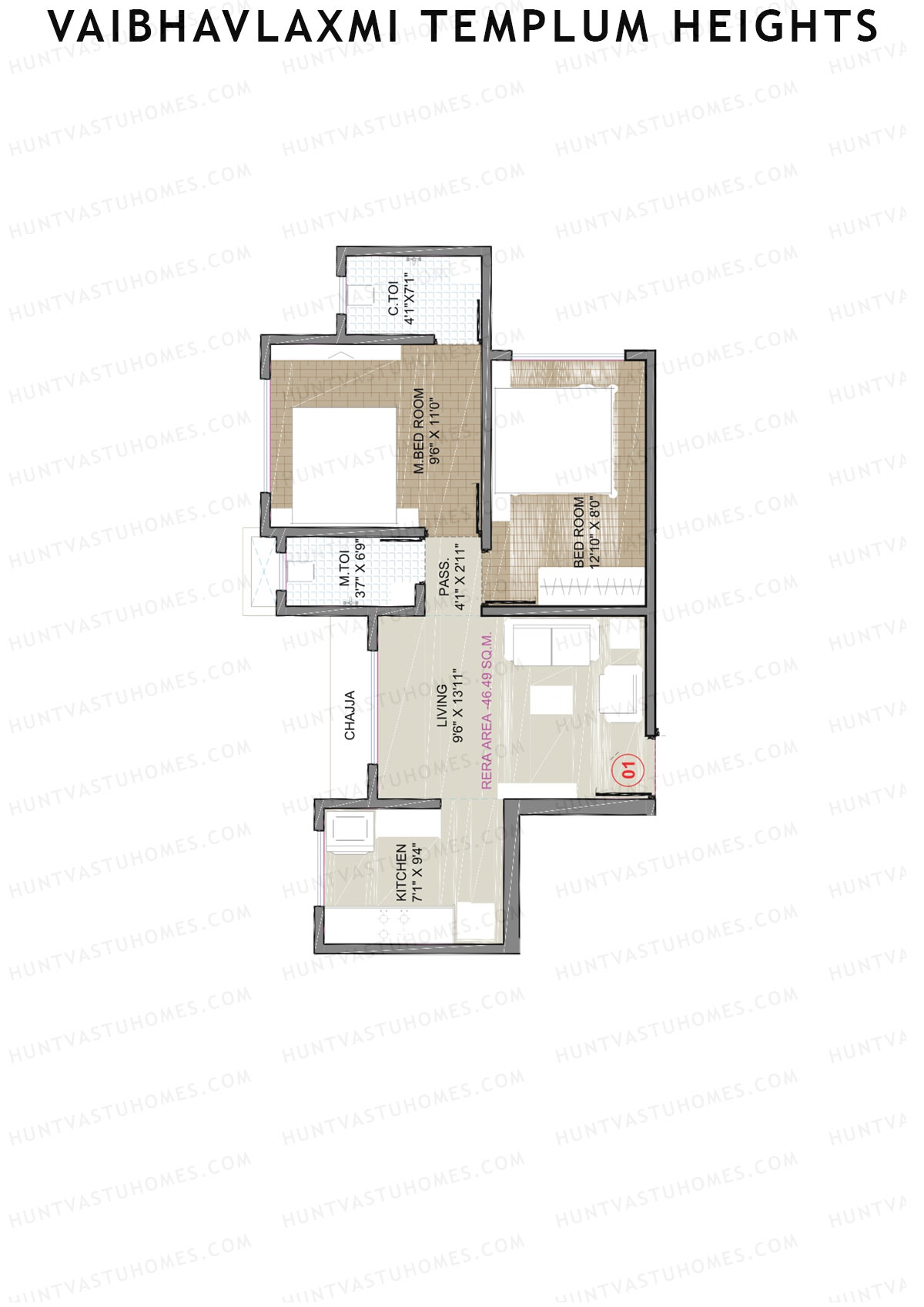 Vaibhavlaxmi Templum Heights Block A Unit 1 Floor Plan