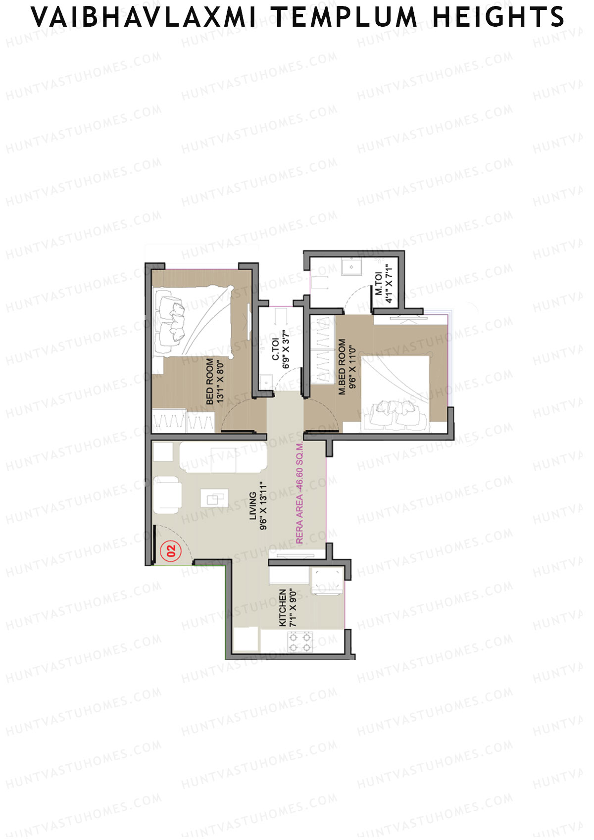 Vaibhavlaxmi Templum Heights Block A Unit 2 Floor Plan