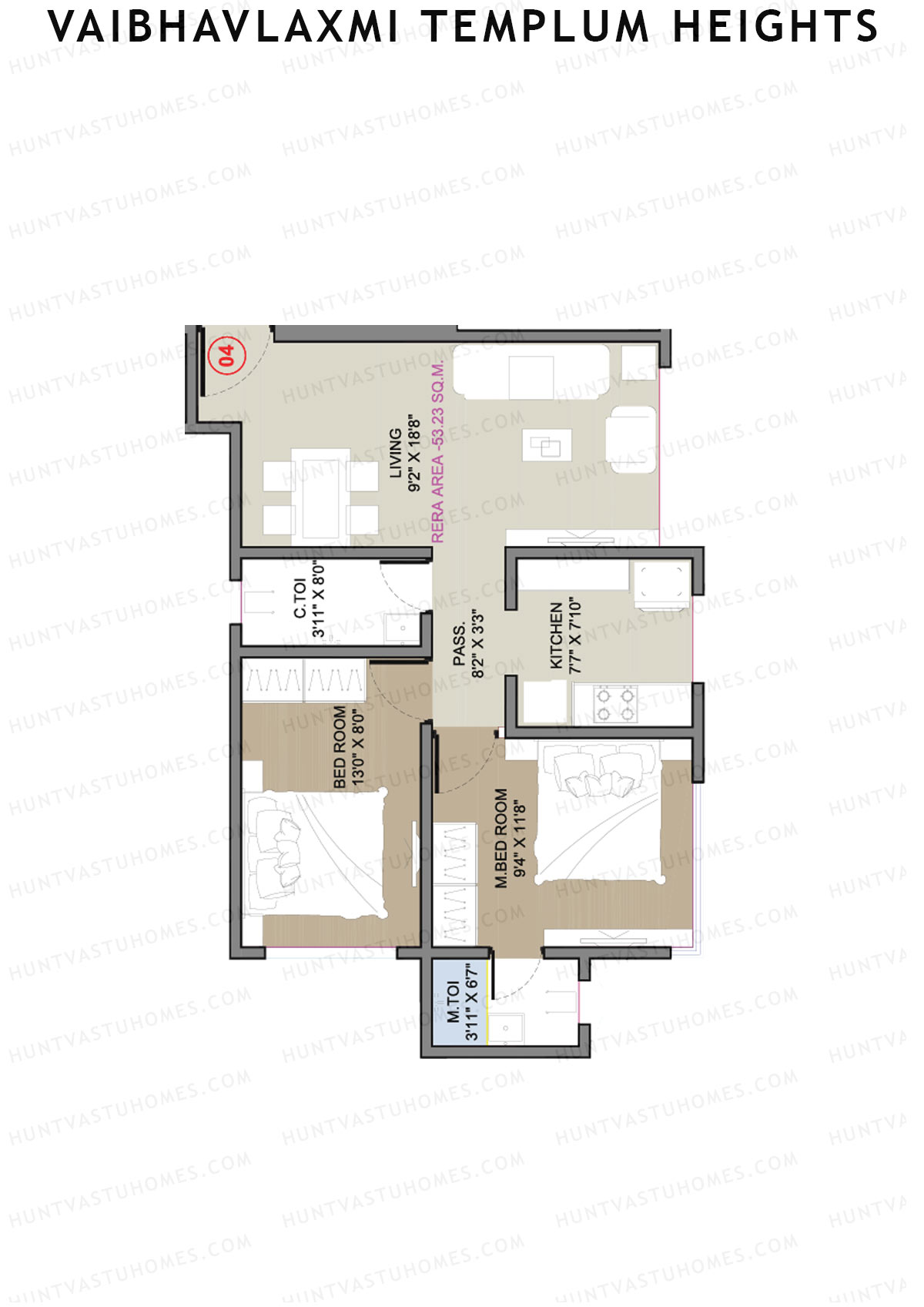 Vaibhavlaxmi Templum Heights Block A Unit 4 Floor Plan