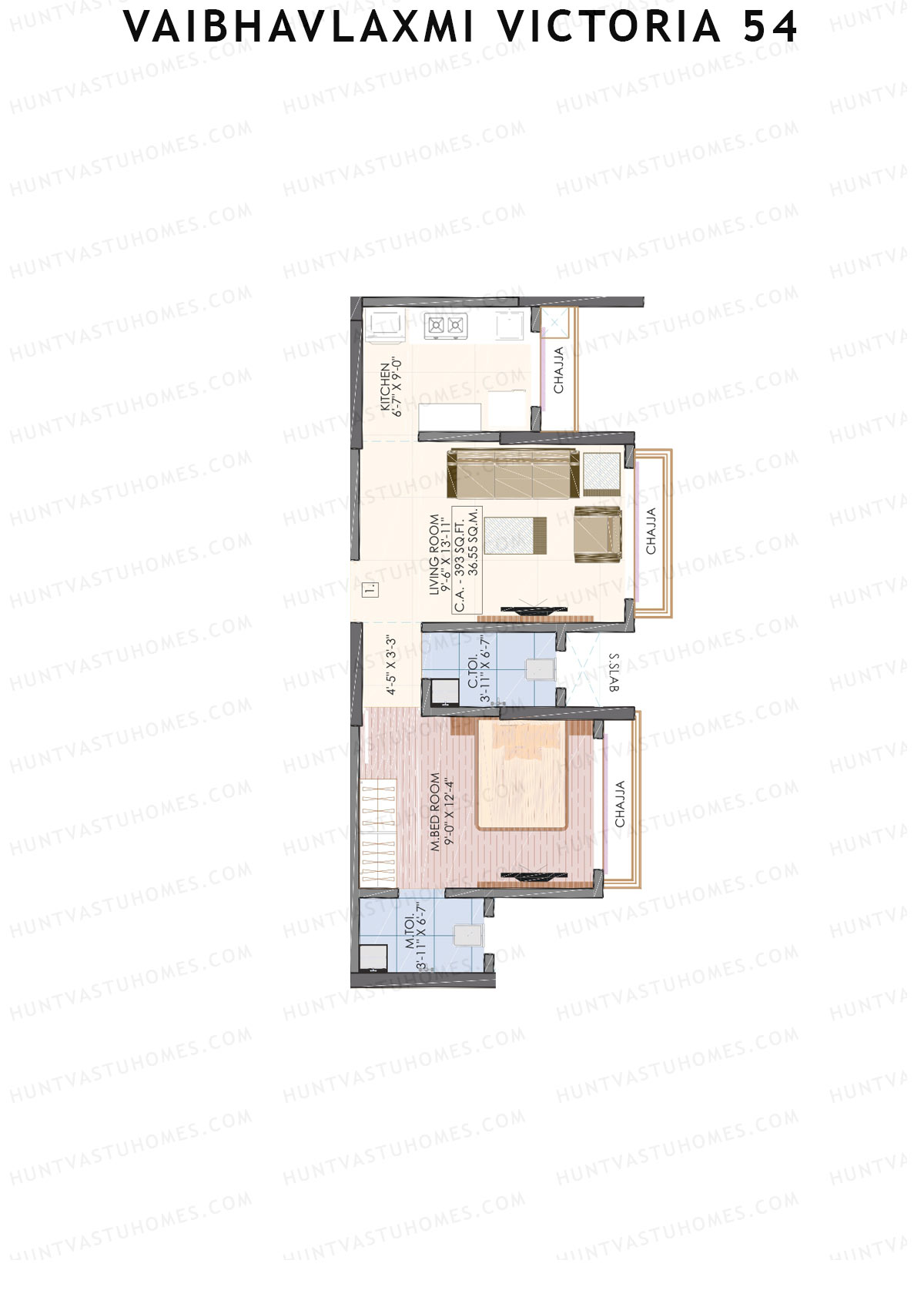 VaibhavLaxmi Victoria 54 Tower 1 Unit 1 Floor Plan
