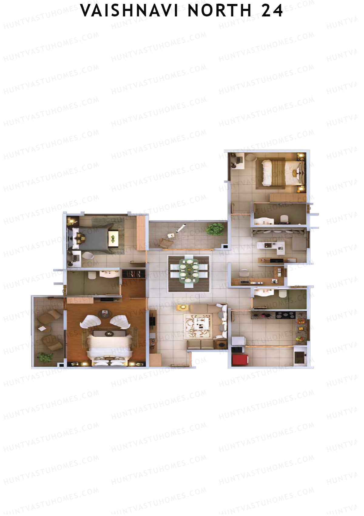 Vaishnavi North 24 Belmont 1 Unit 2 (Type 2) Floor Plan