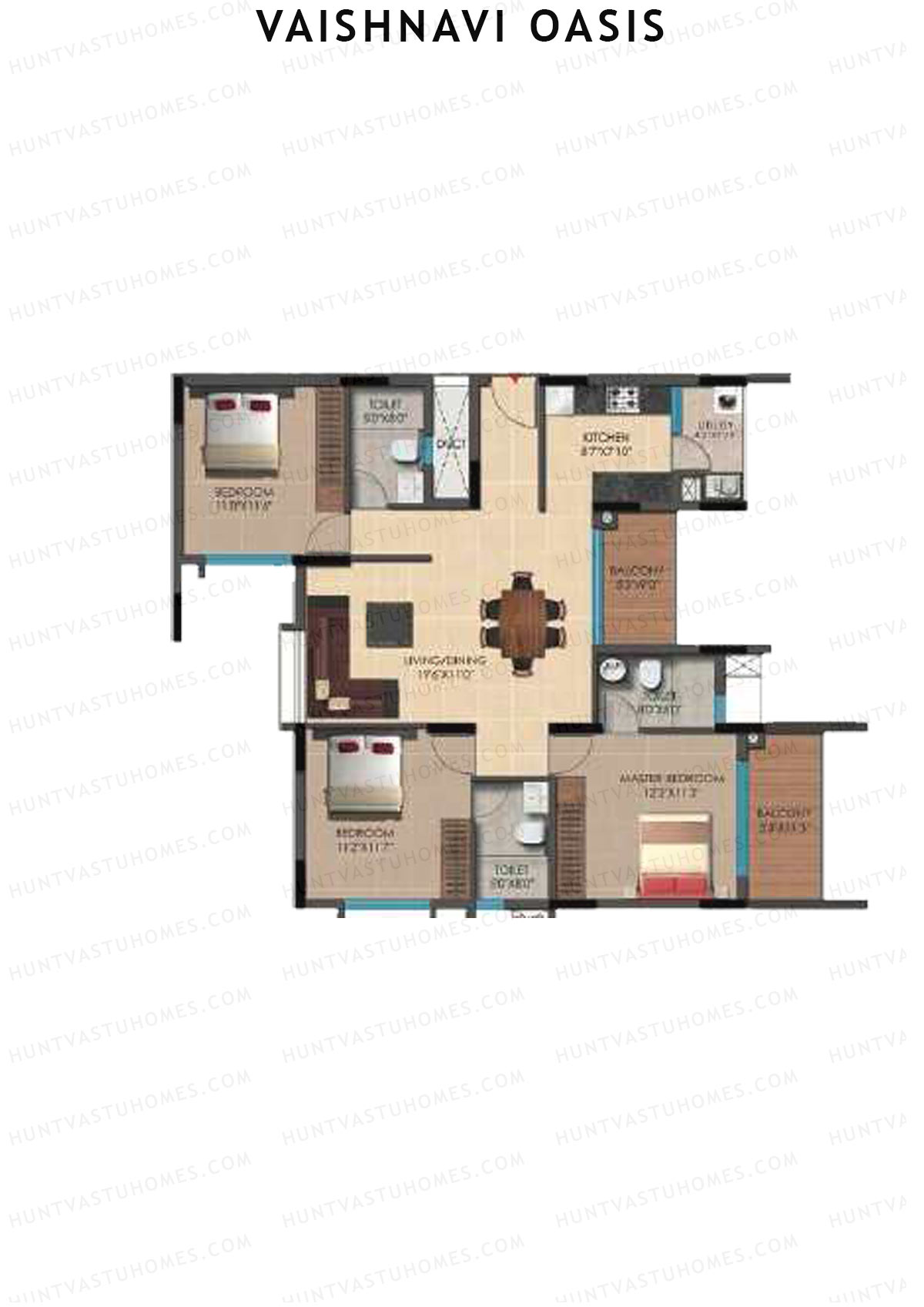 Vaishnavi Oasis Tower A Unit 5 Floor Plan