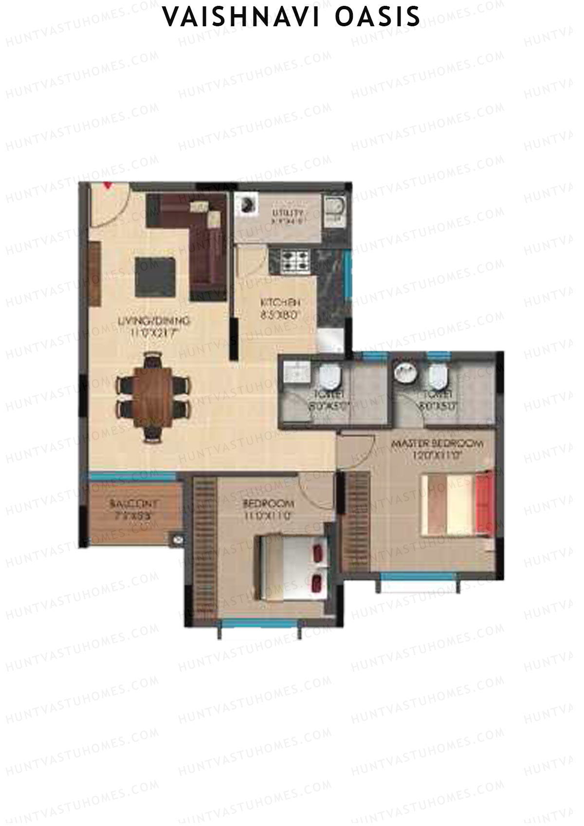 Vaishnavi Oasis Tower A Unit 7 Floor Plan