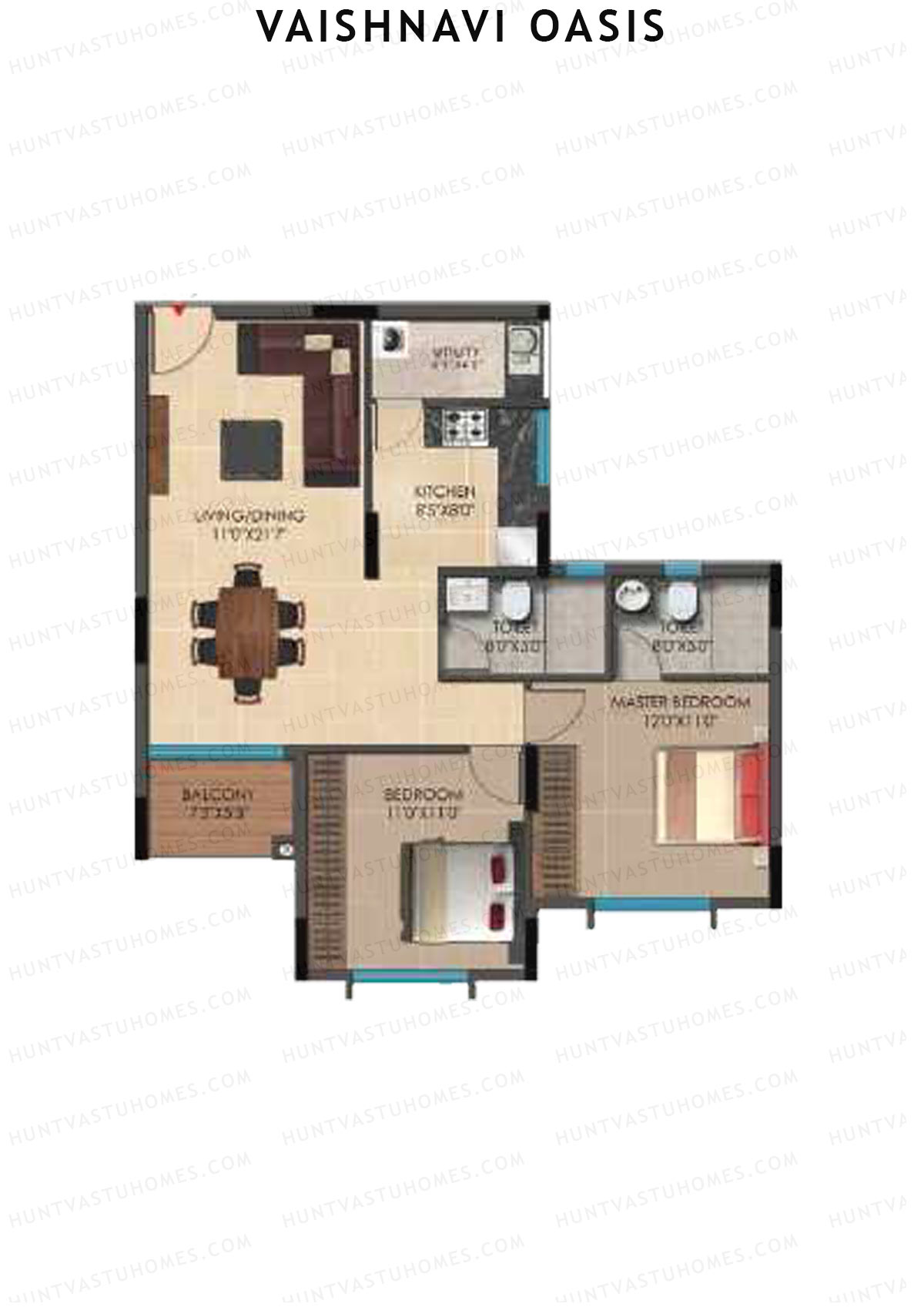 Vaishnavi Oasis Tower B Unit 6 Floor Plan