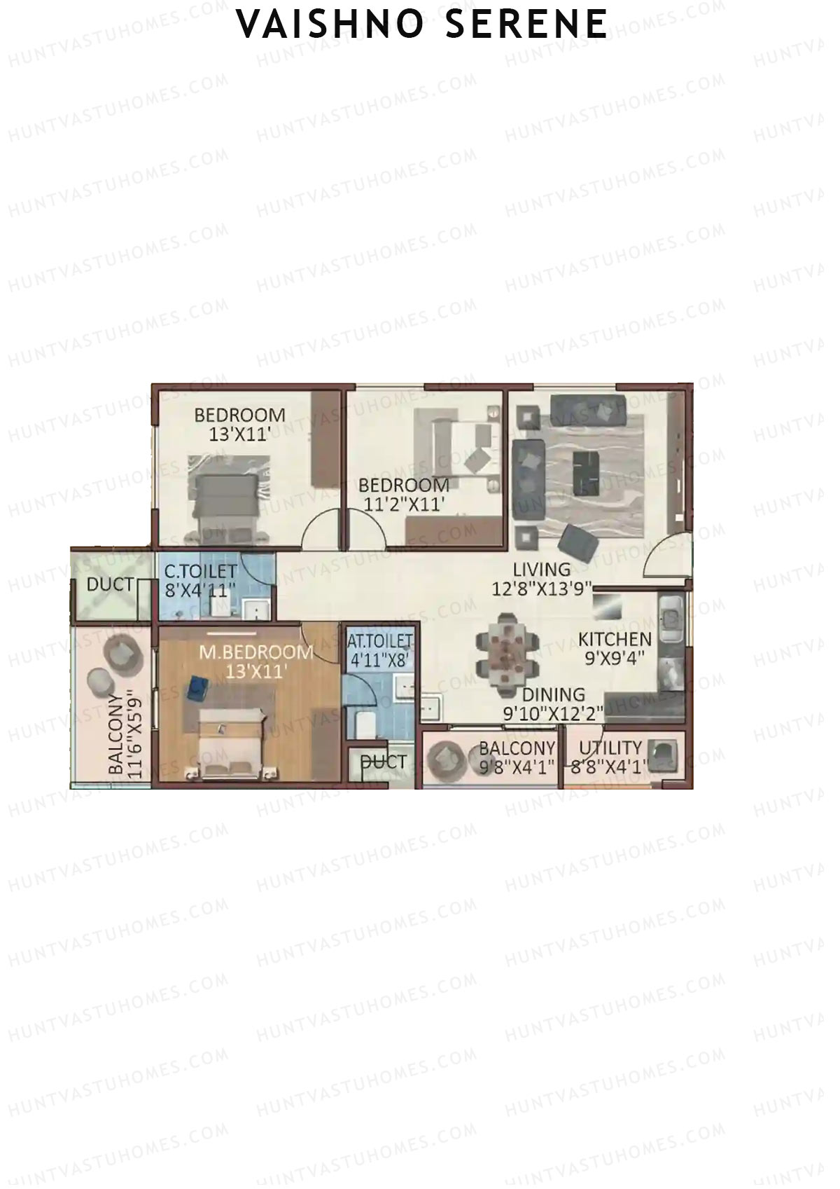 Vaishno Serene Block C Unit 5 Floor Plan