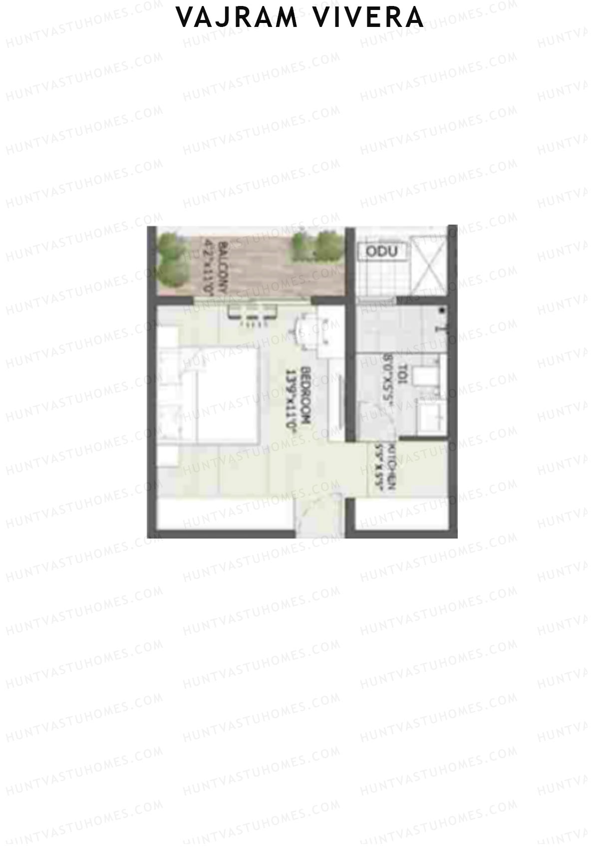 Vajram Vivera 2 Breeze Unit 2 (Type F4) Floor Plan