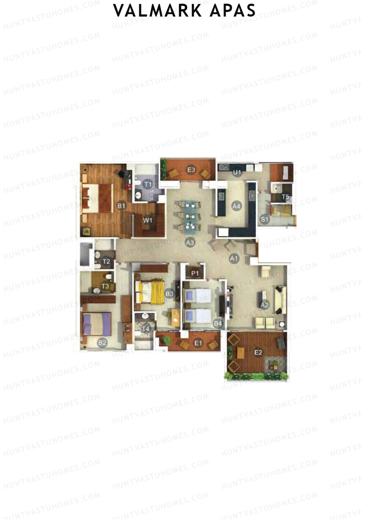 Valmark Apas Block A Unit 3 (Type 3) Floor Plan