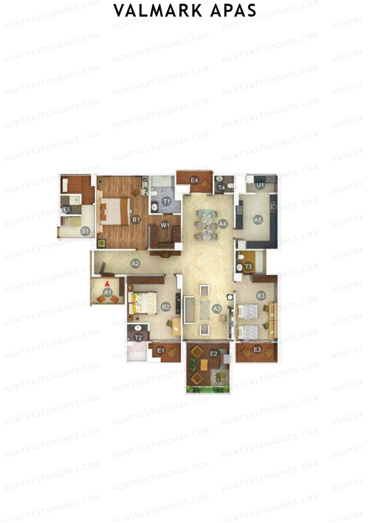 Valmark Apas Block A Unit 4 (Type 4) Floor Plan