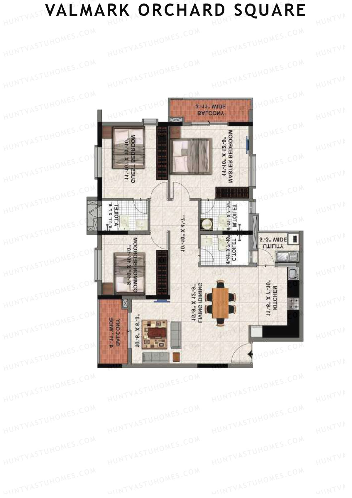 Valmark Orchard Square Block A Unit A4 Floor Plan