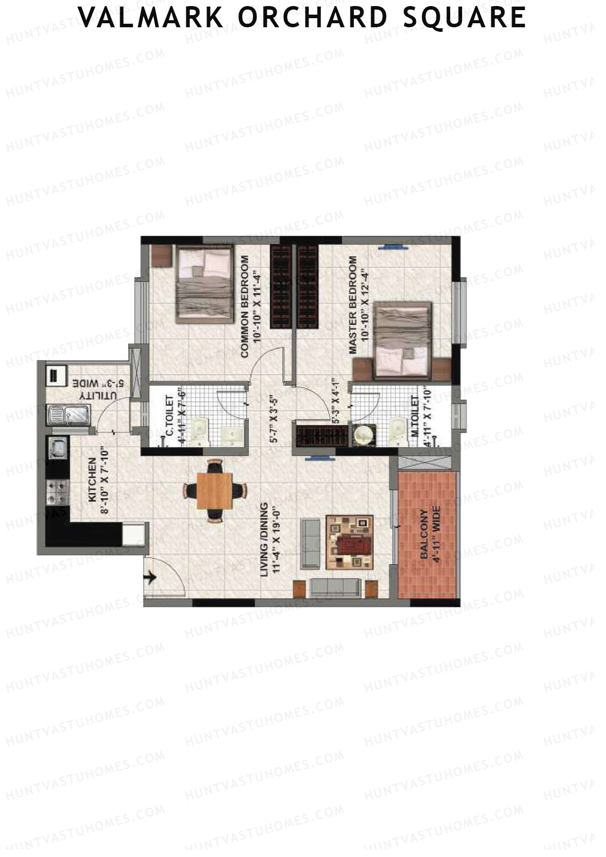 Valmark Orchard Square Block C Unit C1 Floor Plan