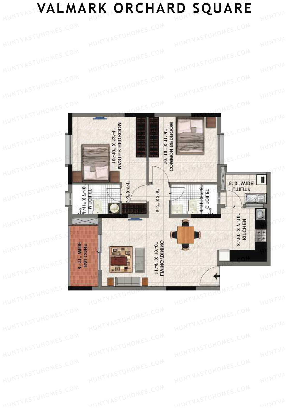 Valmark Orchard Square Block C Unit C4 Floor Plan