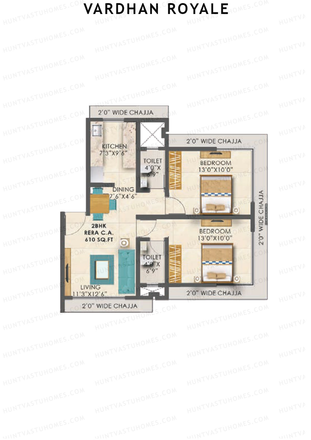 Vardhan Royale Wing A Unit 2 Floor Plan