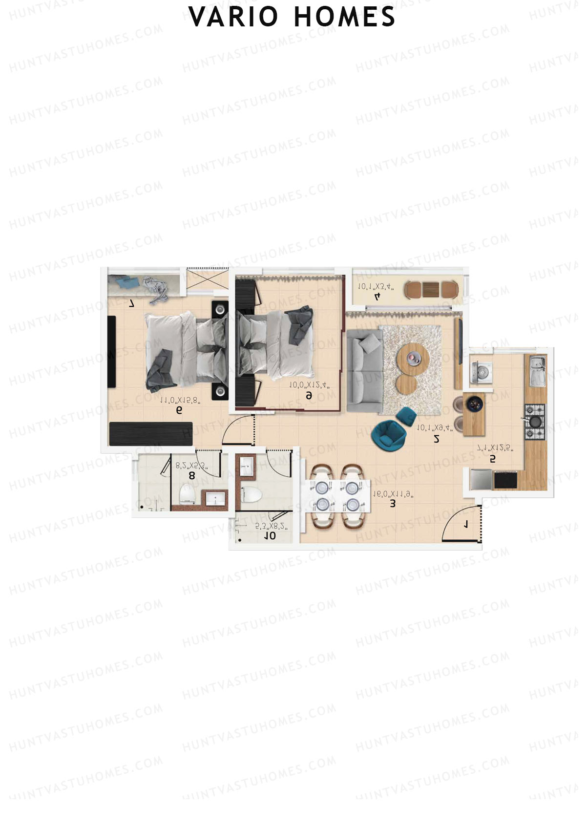 Vario Homes Tower A Unit 4 Floor Plan