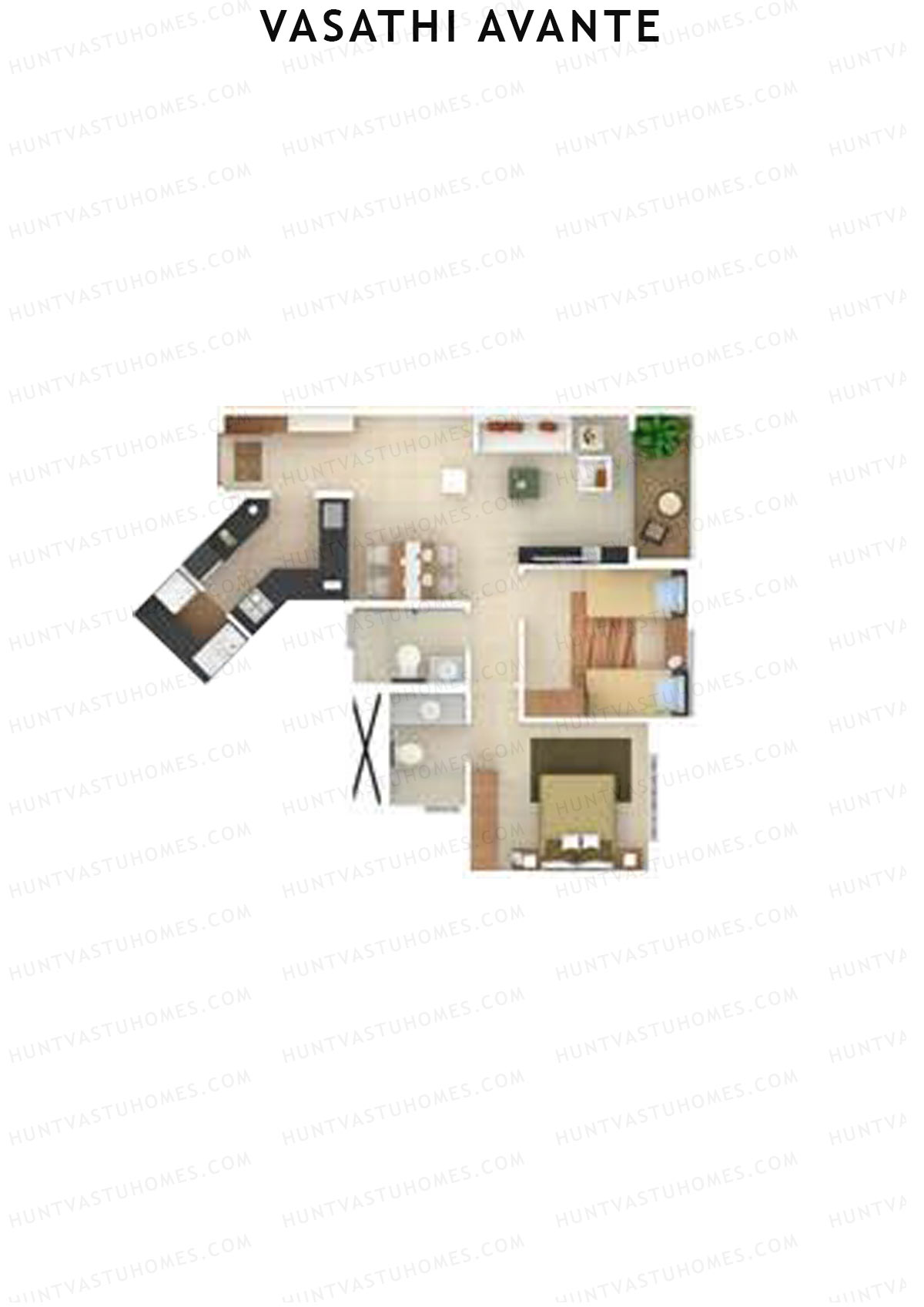 Vasathi Avante Aspen Wing 1 Unit 4 Floor Plan