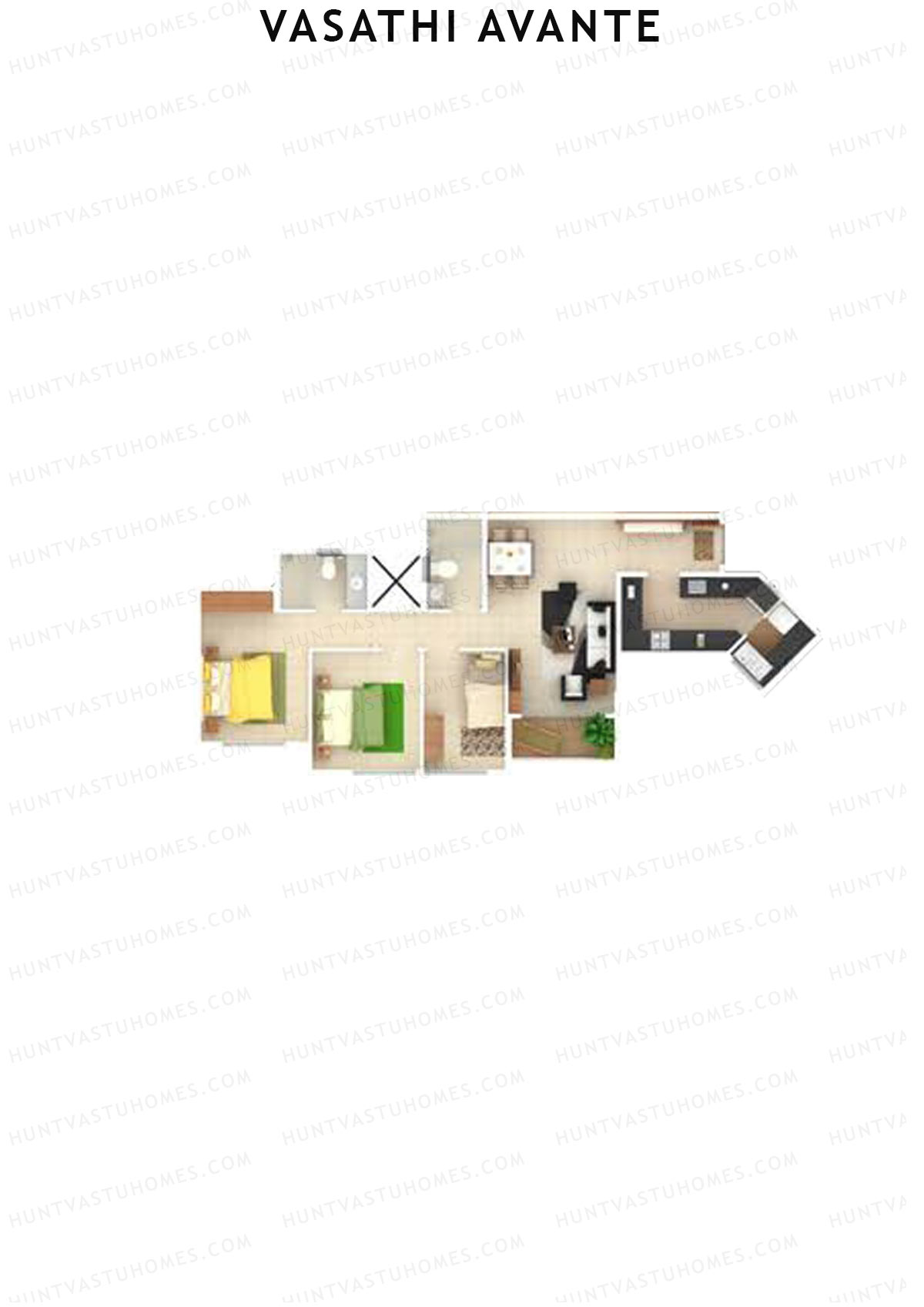 Vasathi Avante Aspen Wing 2 Unit 1 Floor Plan