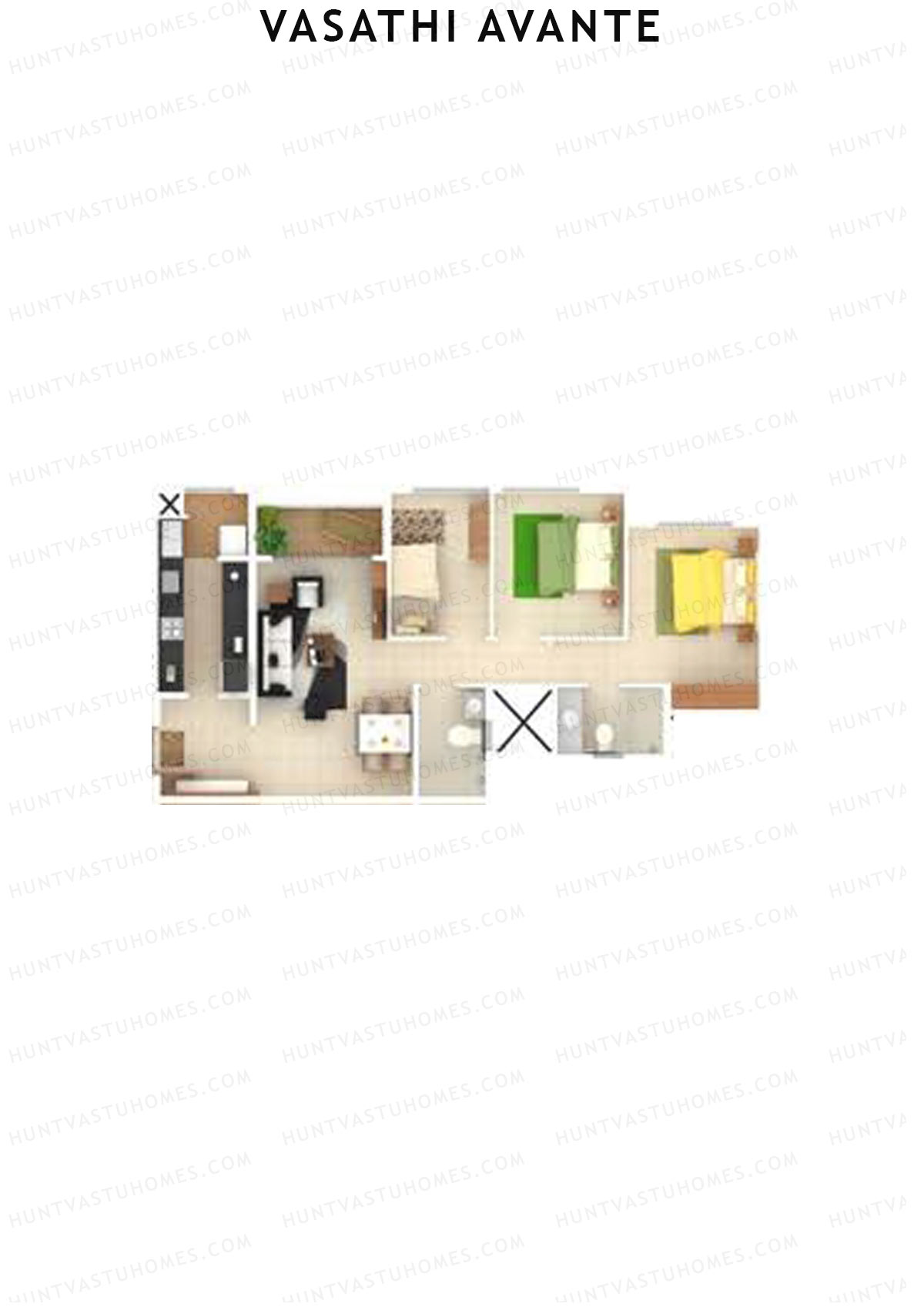 Vasathi Avante Aspen Wing 2 Unit 3 Floor Plan