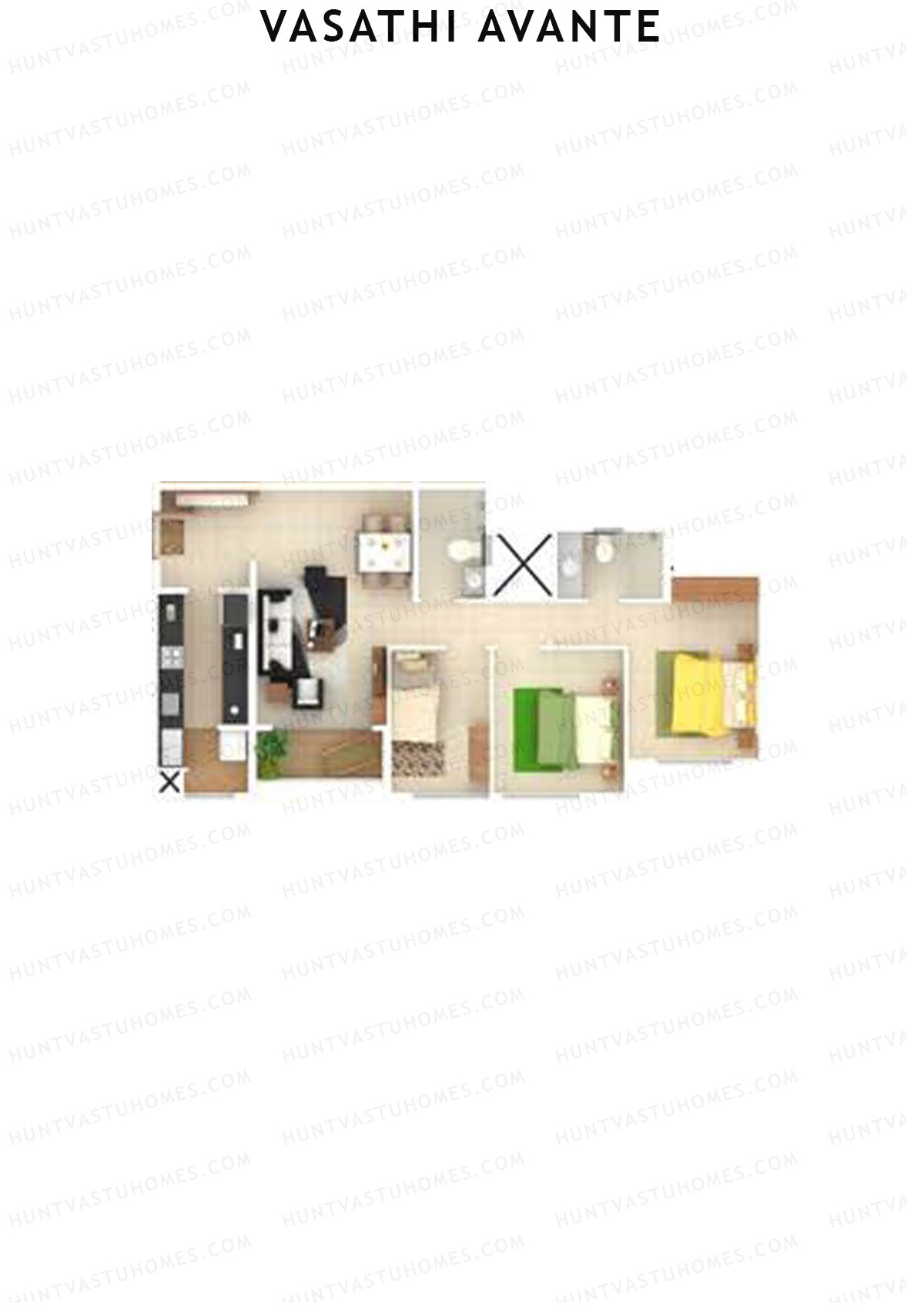 Vasathi Avante Aspen Wing 2 Unit 4 Floor Plan