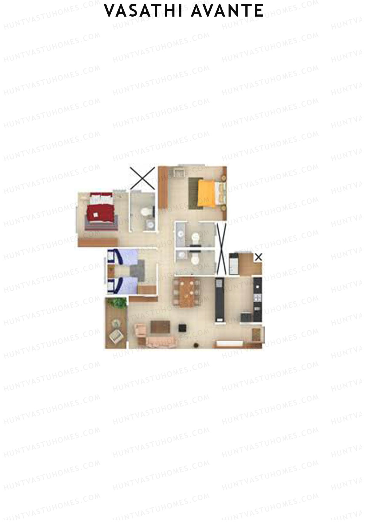 Vasathi Avante Aspen Wing 3 Unit 2 Floor Plan