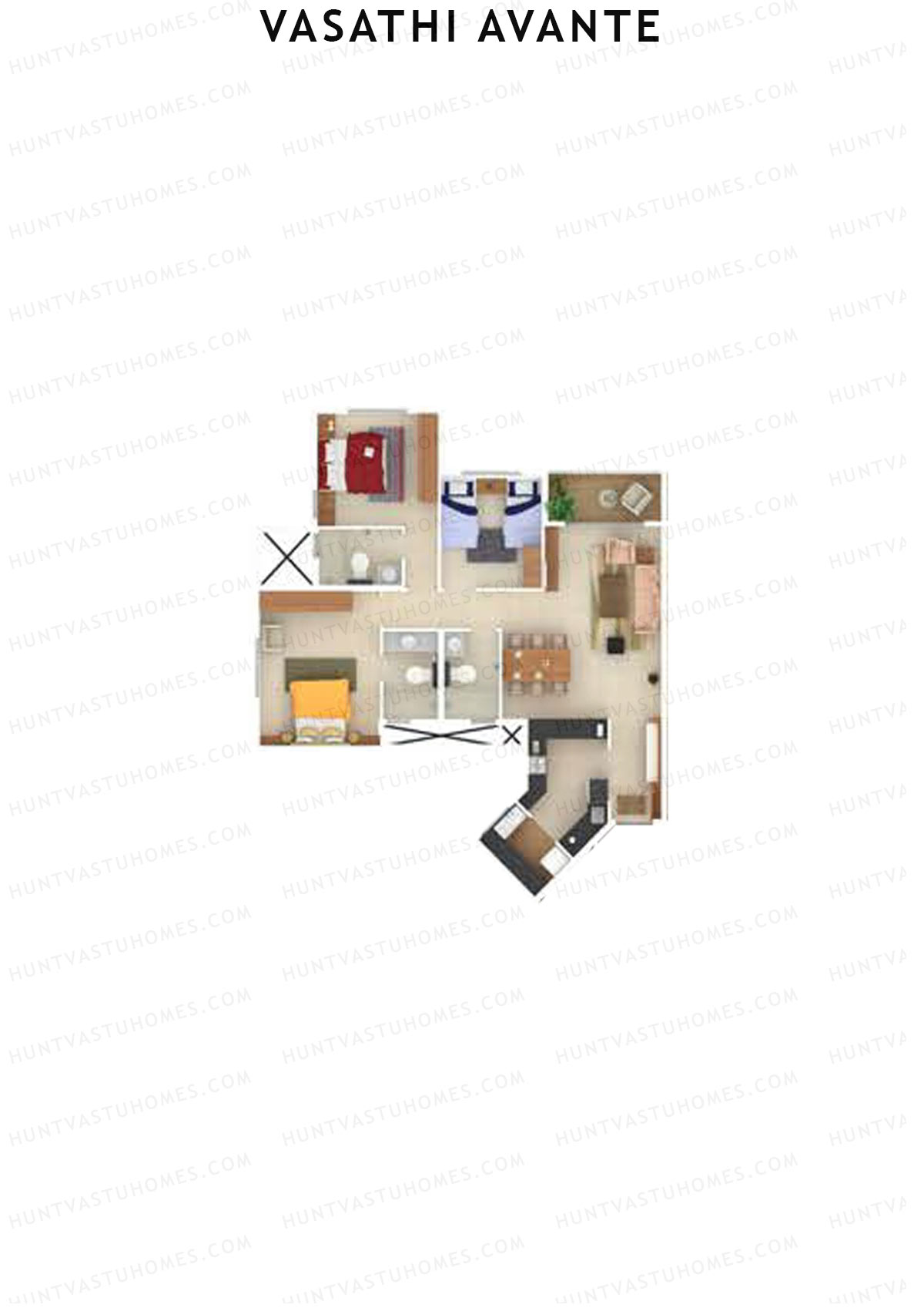 Vasathi Avante Birch Wing 1 Unit 3 Floor Plan