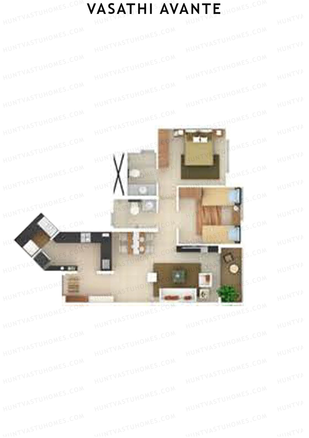 Vasathi Avante Birch Wing 1 Unit 5 Floor Plan