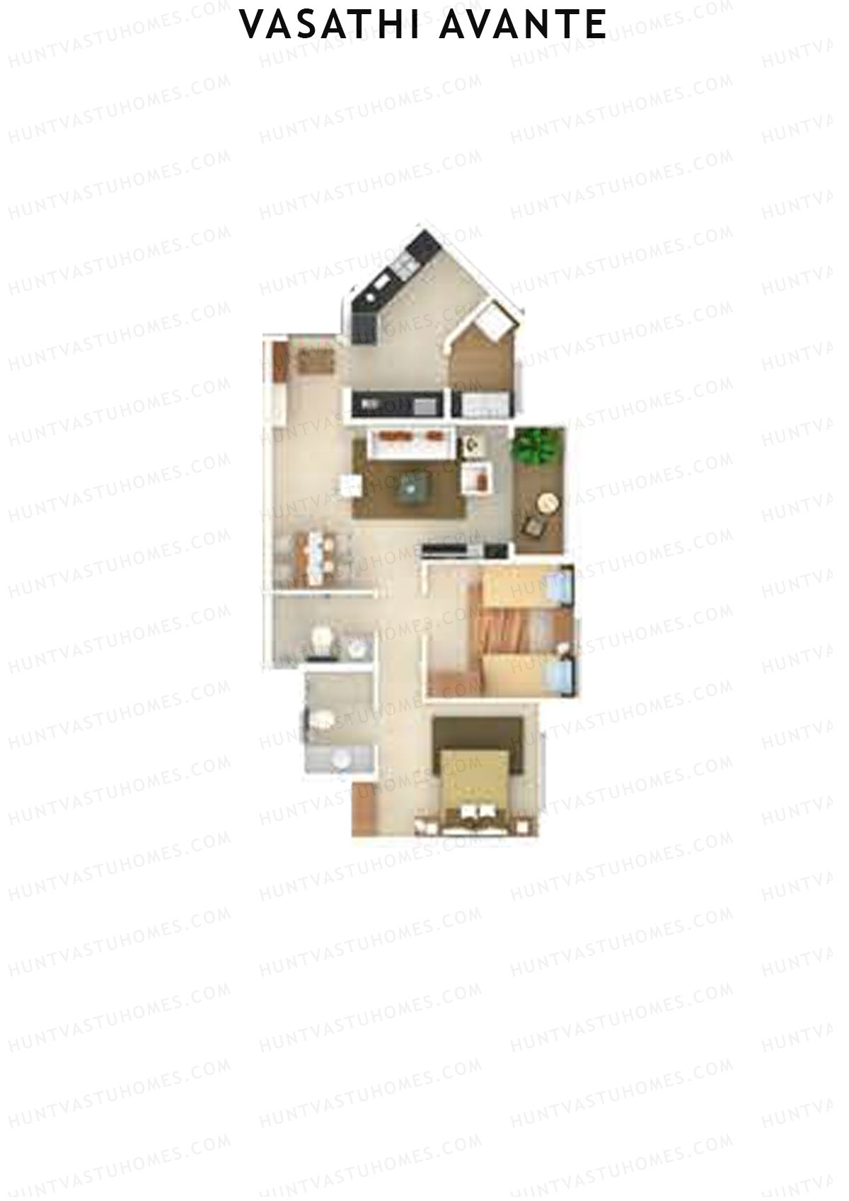 Vasathi Avante Birch Wing 2 Unit 1 Floor Plan